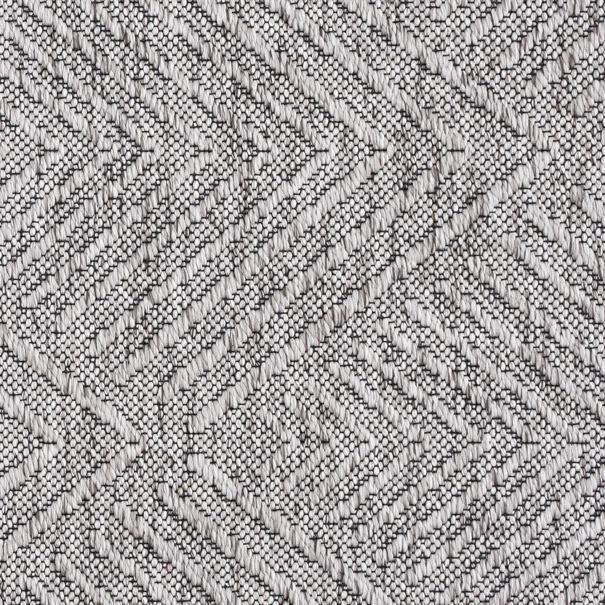Alameda Solid Color Chevron Machine Washable Indoor Area Rug