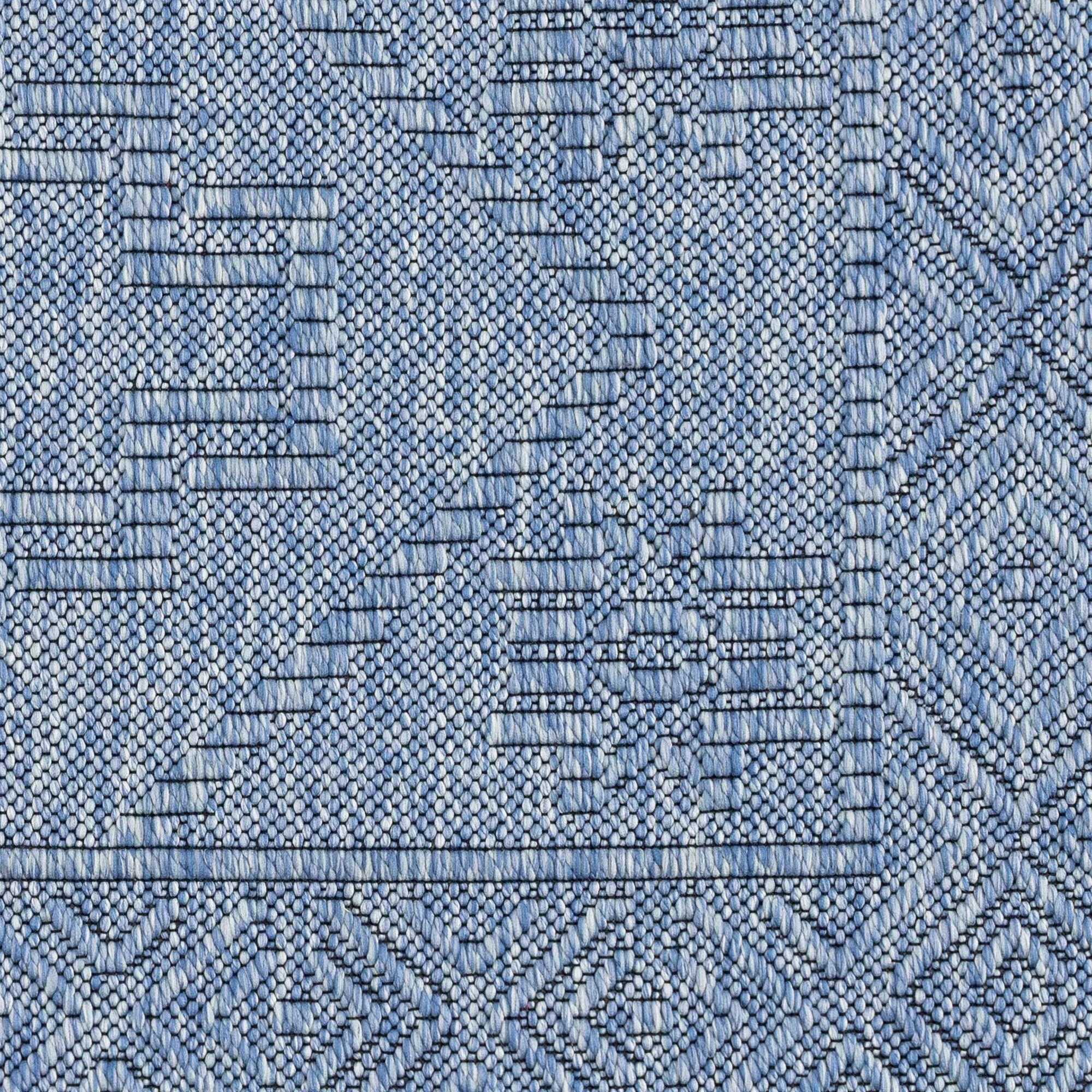 Alameda Solid Color Medallion Machine Washable Indoor Area Rug