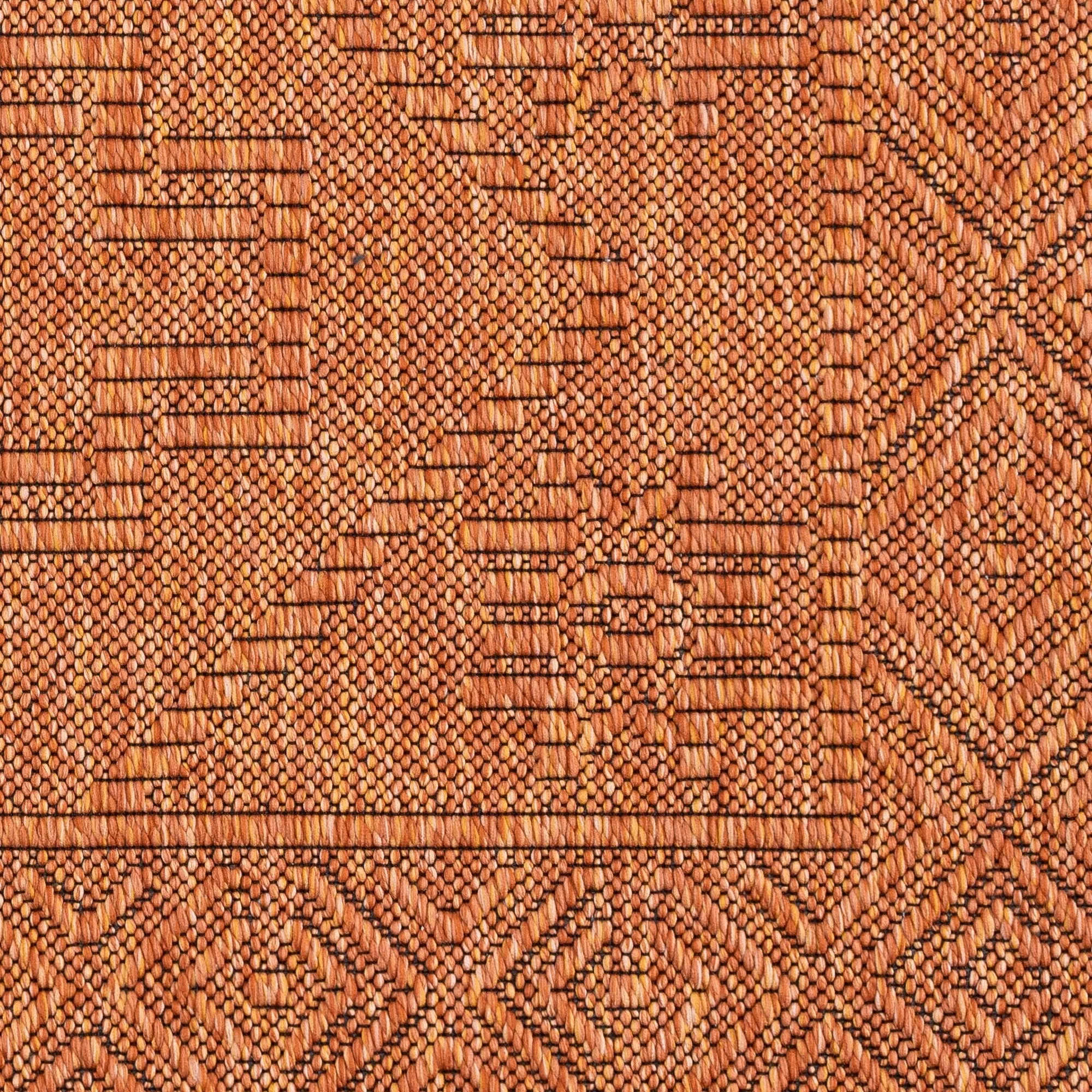 Alameda Solid Color Medallion Machine Washable Indoor Area Rug