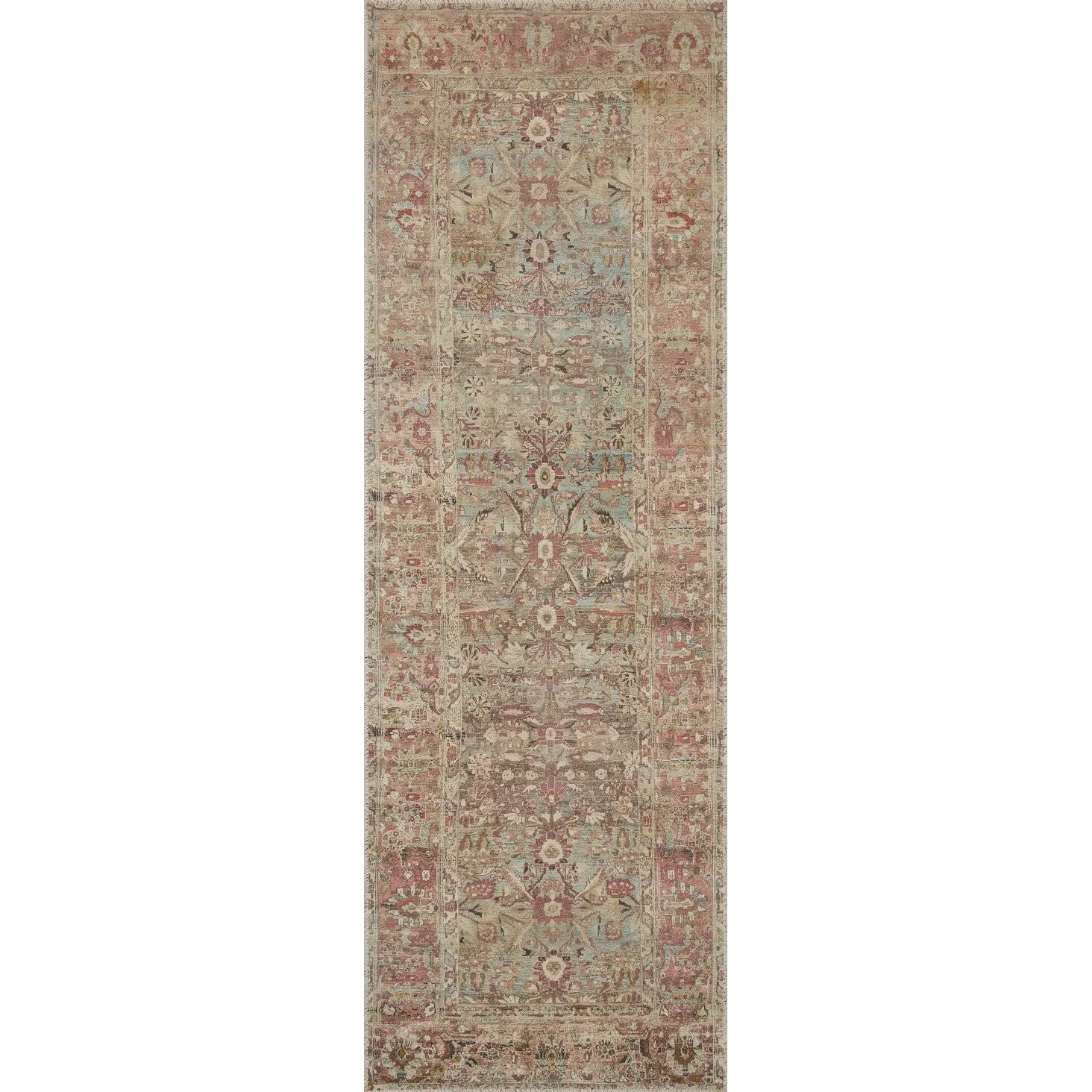 Alexander Home Bella Distressed Botanical Area Rug
