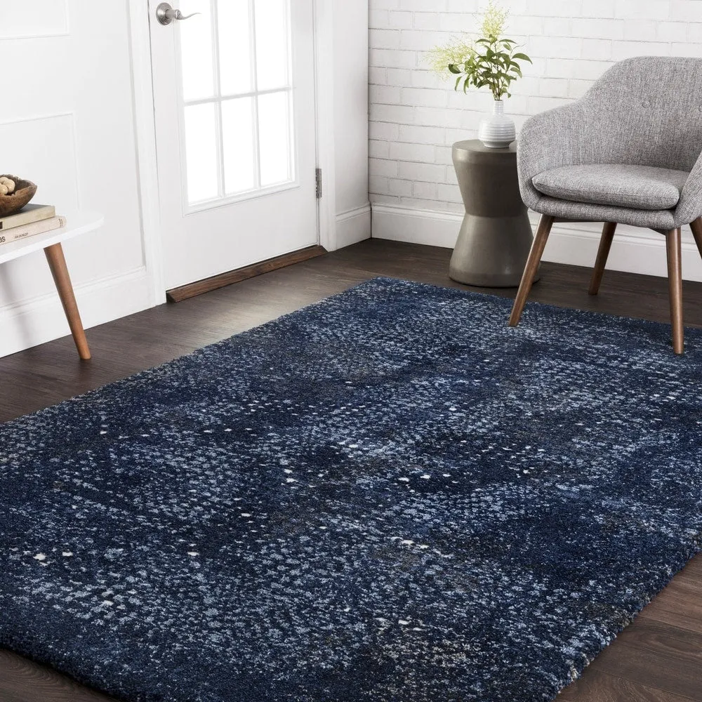 Alexander Home Cassidy Indigo Chevron Area Rug