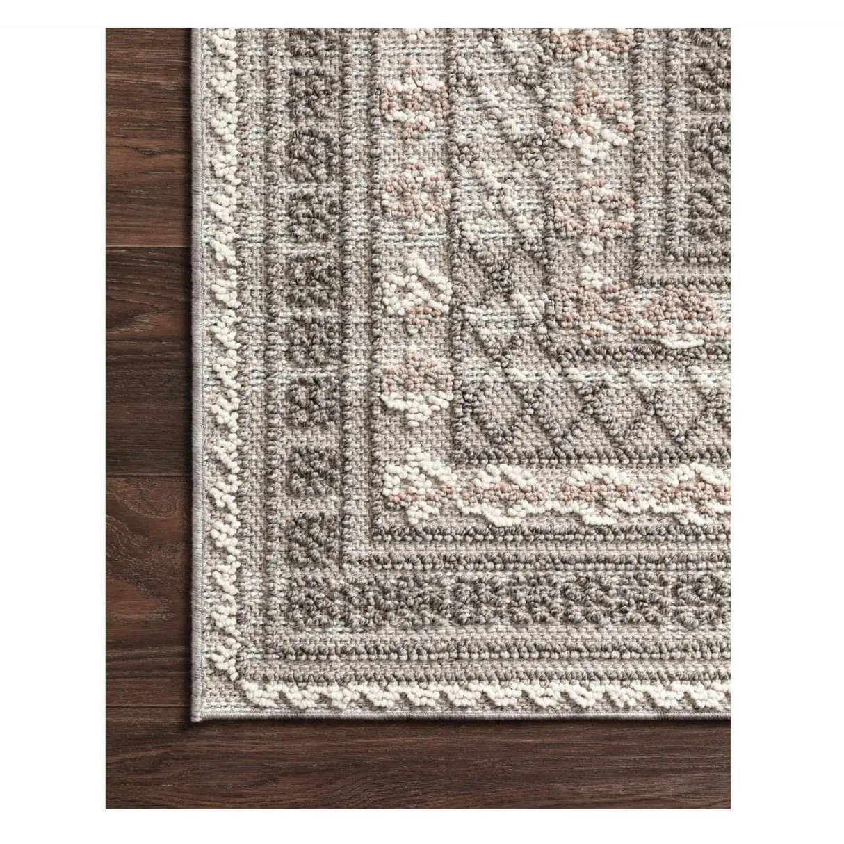 Alexander Home Denise Border Textured Indoor / Outdoor Area Rug