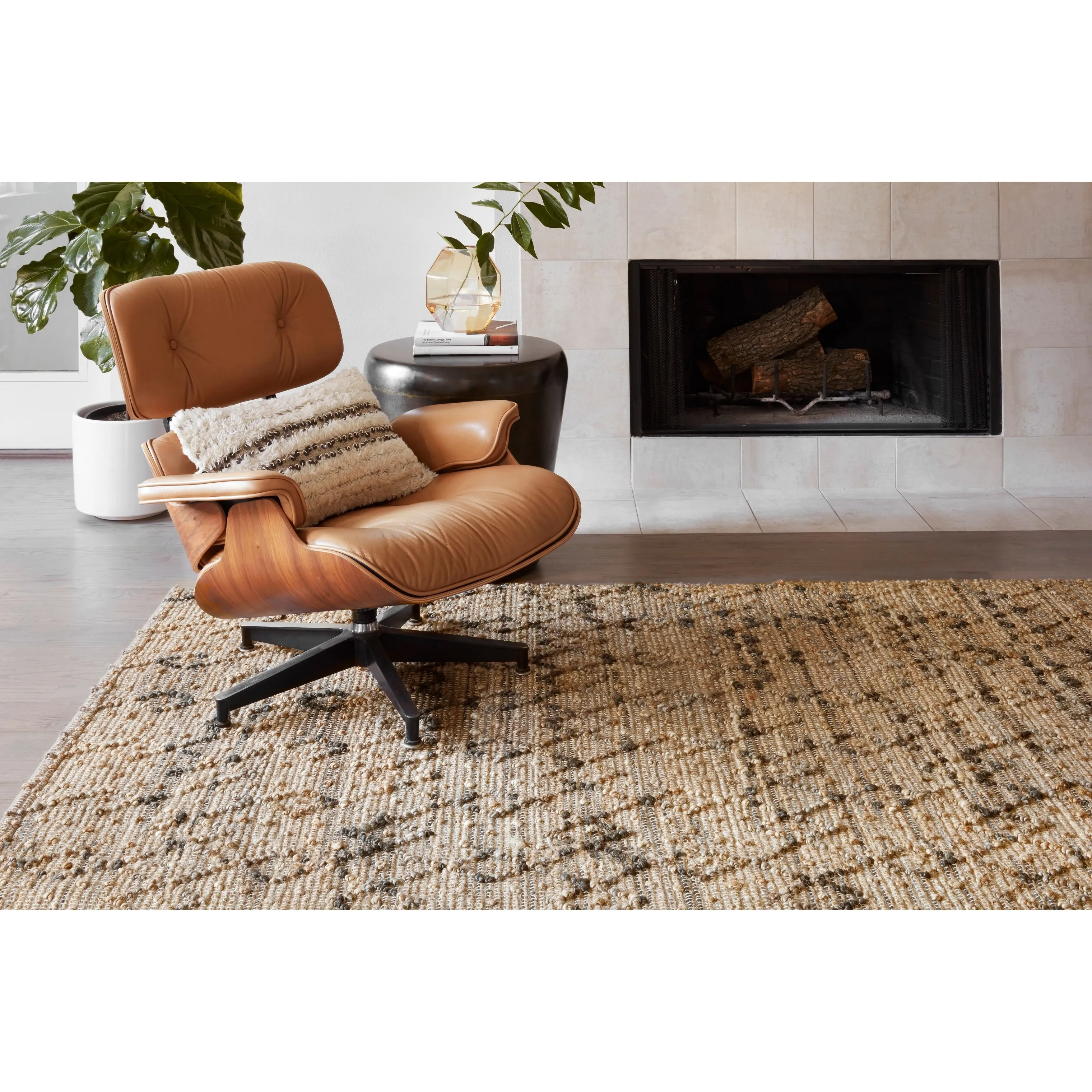 Alexander Home Ember Geometric Hand-Woven Jute Rug