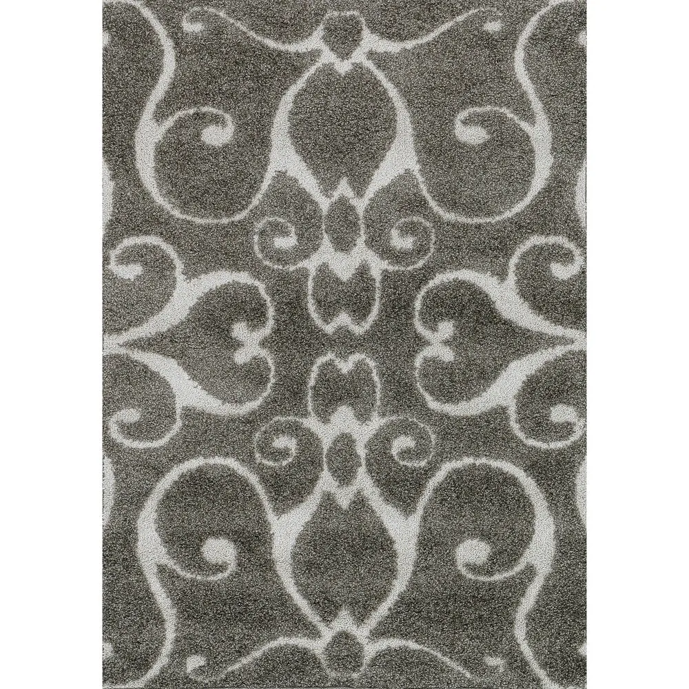 Alexander Home Julian Transitional Scroll Shag Area Rug