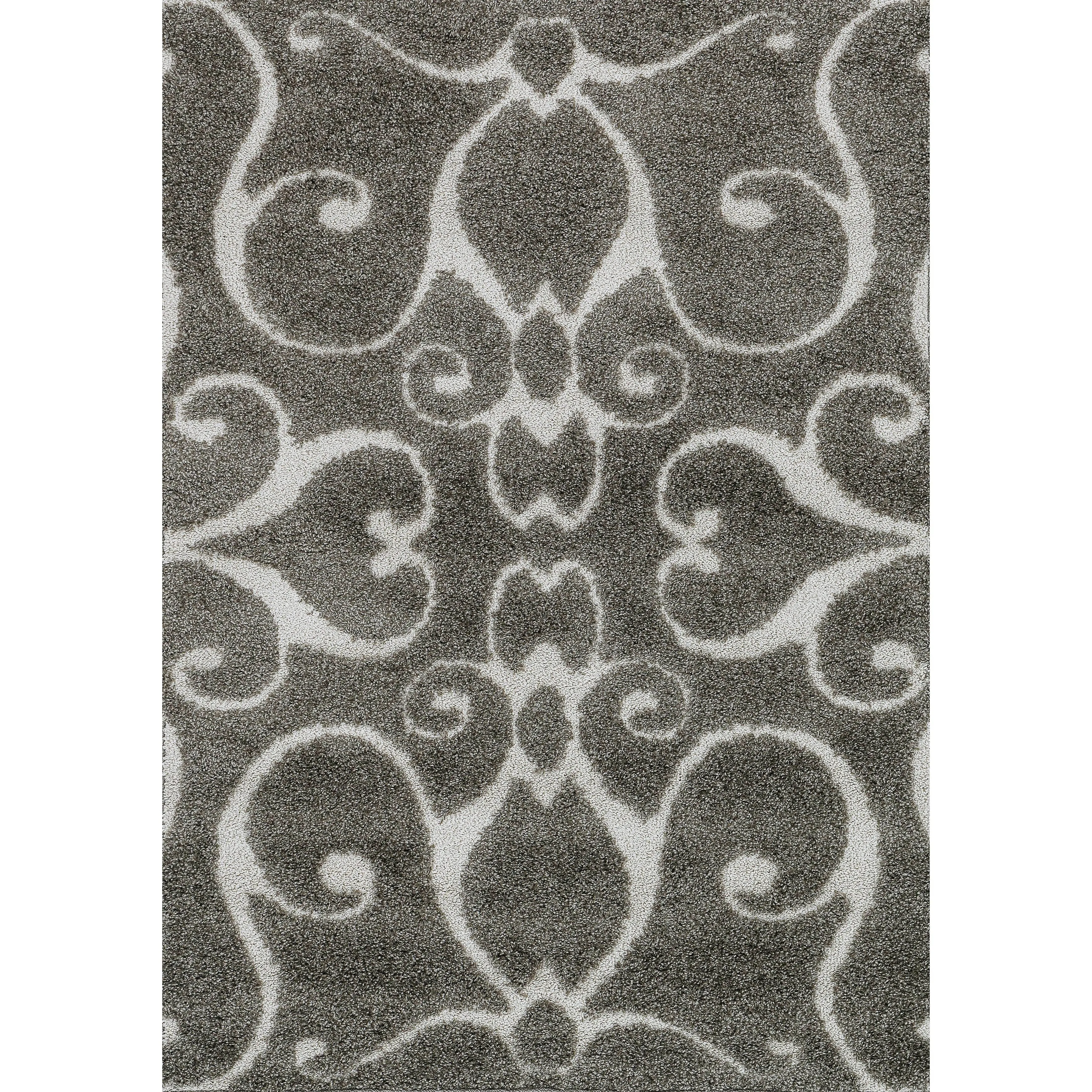 Alexander Home Julian Transitional Scroll Shag Area Rug