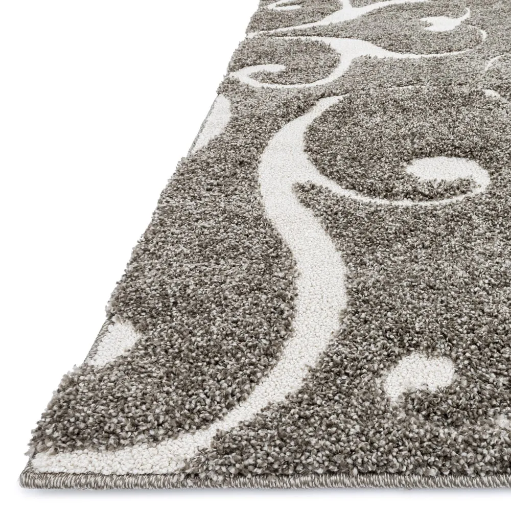 Alexander Home Julian Transitional Scroll Shag Area Rug