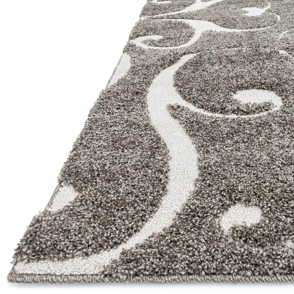 Alexander Home Julian Transitional Scroll Shag Area Rug
