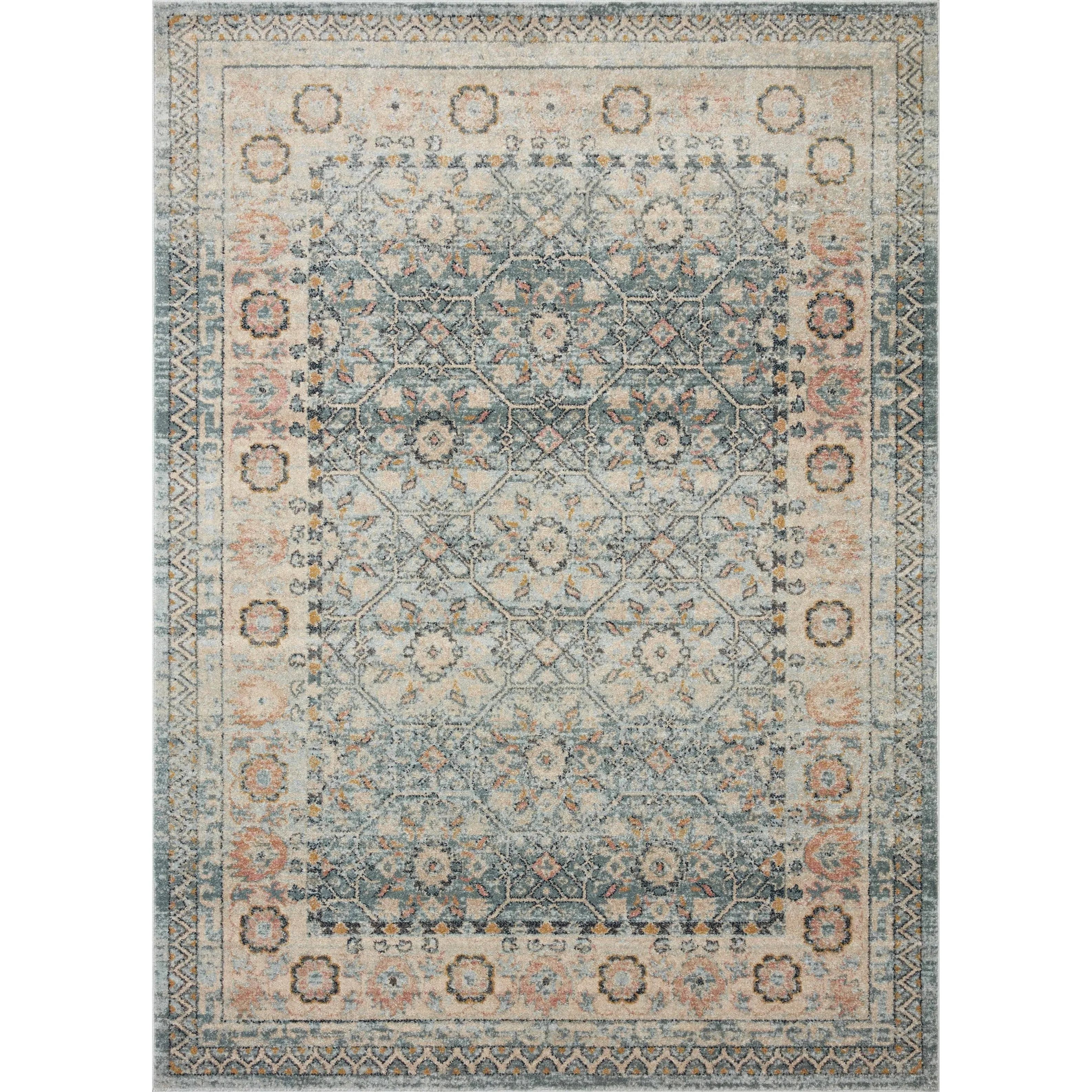 Alexander Home Luxe Shabby Chic Antiqued Distressed Oriental Area Rug