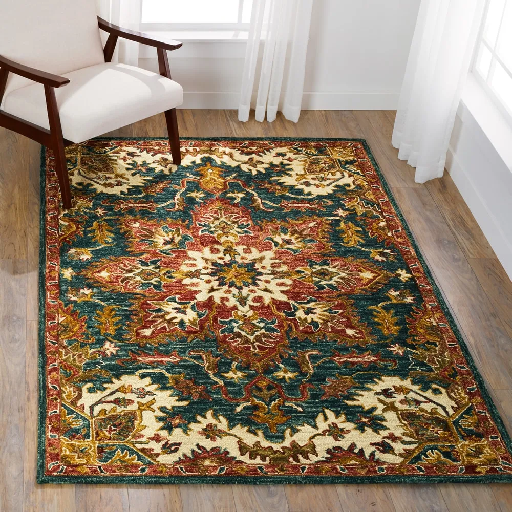 Alexander Home Madeline Wool Hand-hoooked Star Boho Rug