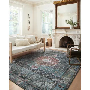 Alexander Home Sara Distressed Boho Medallion Ultra Plush Area Rug
