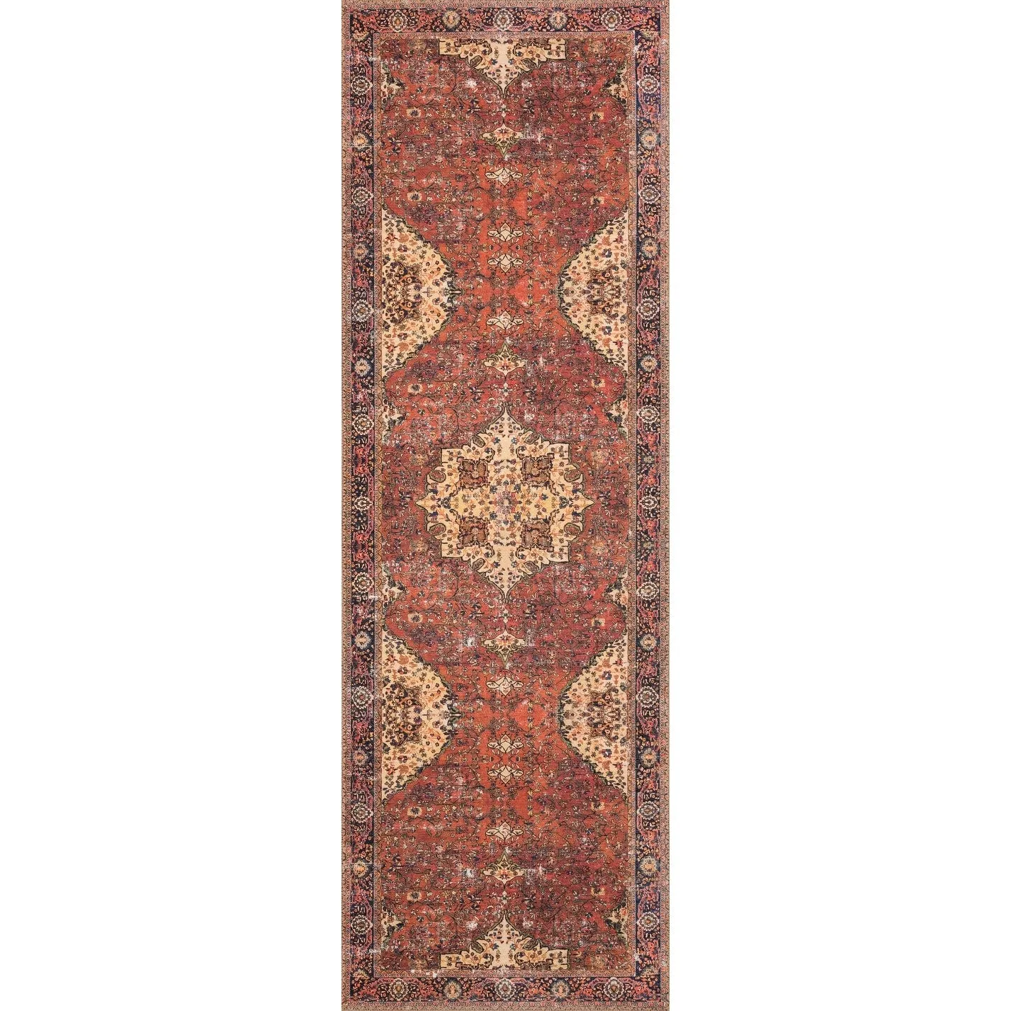 Alexander Home Tremezzina Printed Distressed Medallion Area Rug