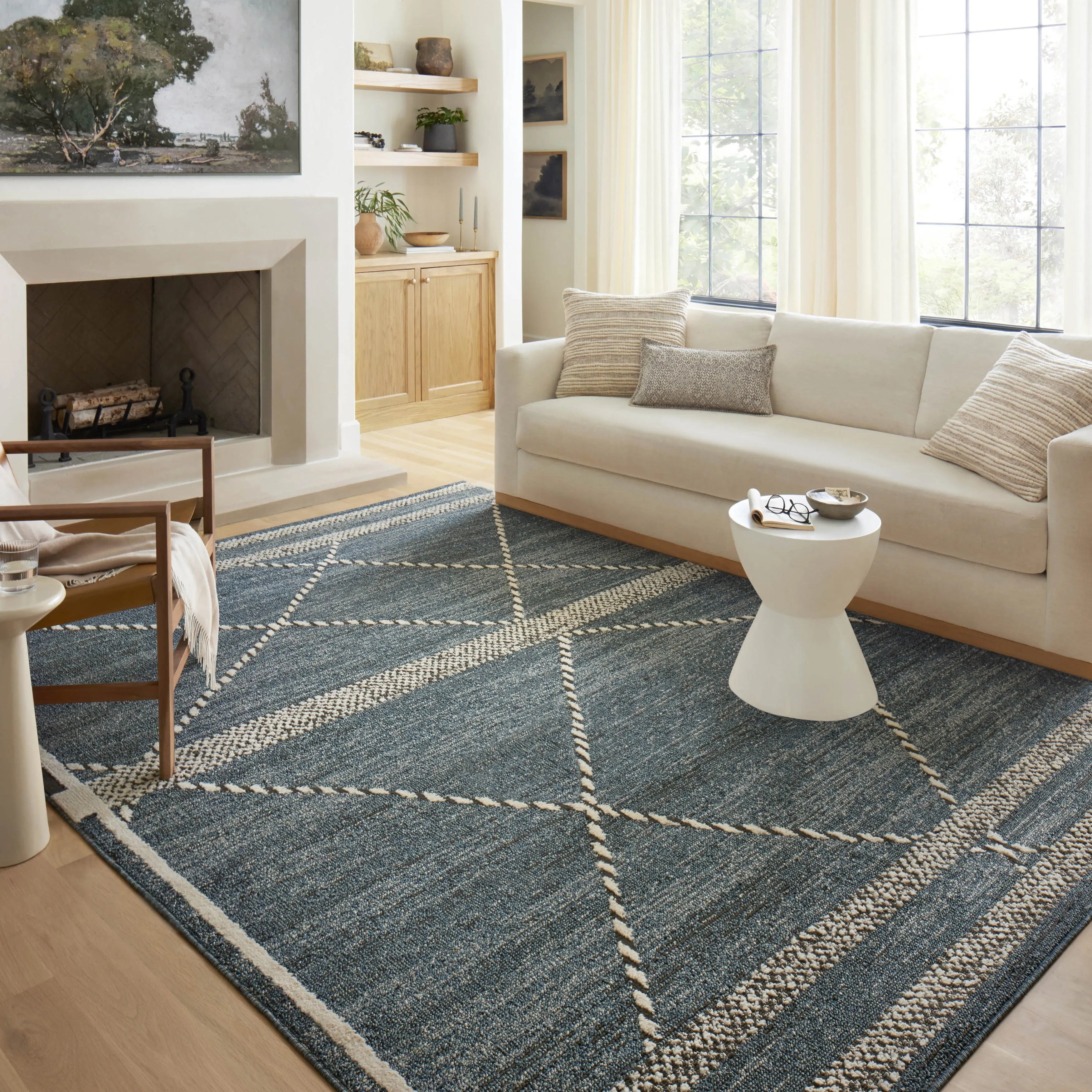 Alexander Home Vive Modern Geometric High-Low Area Rug
