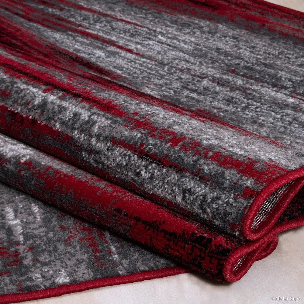 Allstar Exclusive Modern Brush Streak Pattern Area Rug