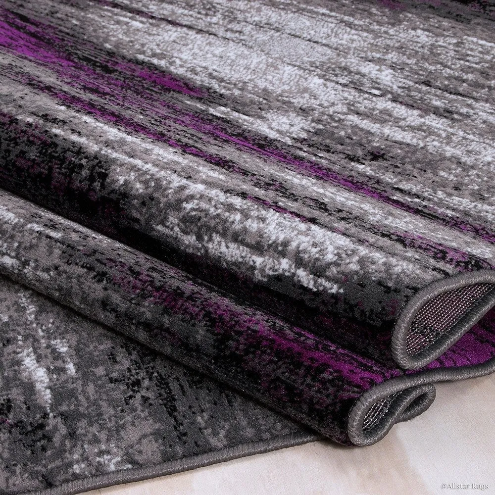 Allstar Exclusive Modern Brush Streak Pattern Area Rug