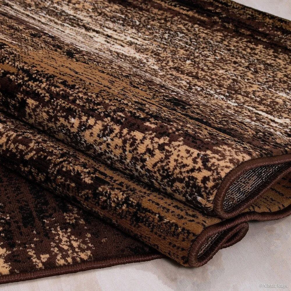 Allstar Exclusive Modern Brush Streak Pattern Area Rug