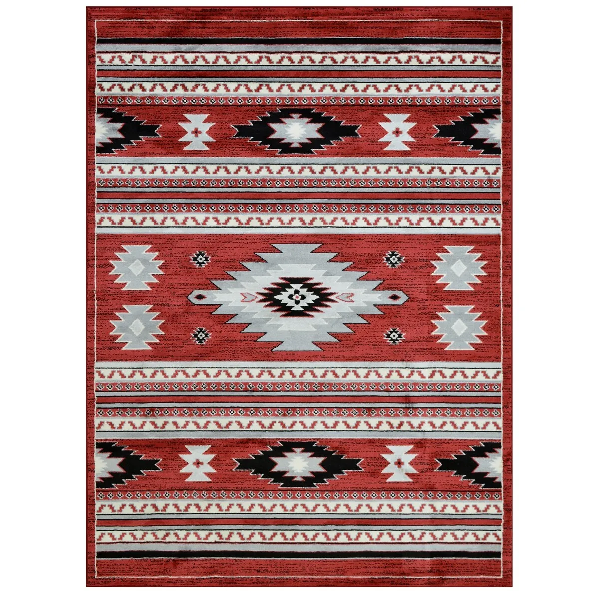 Allstar Tribal Accent Rug with Shamanic Eye design