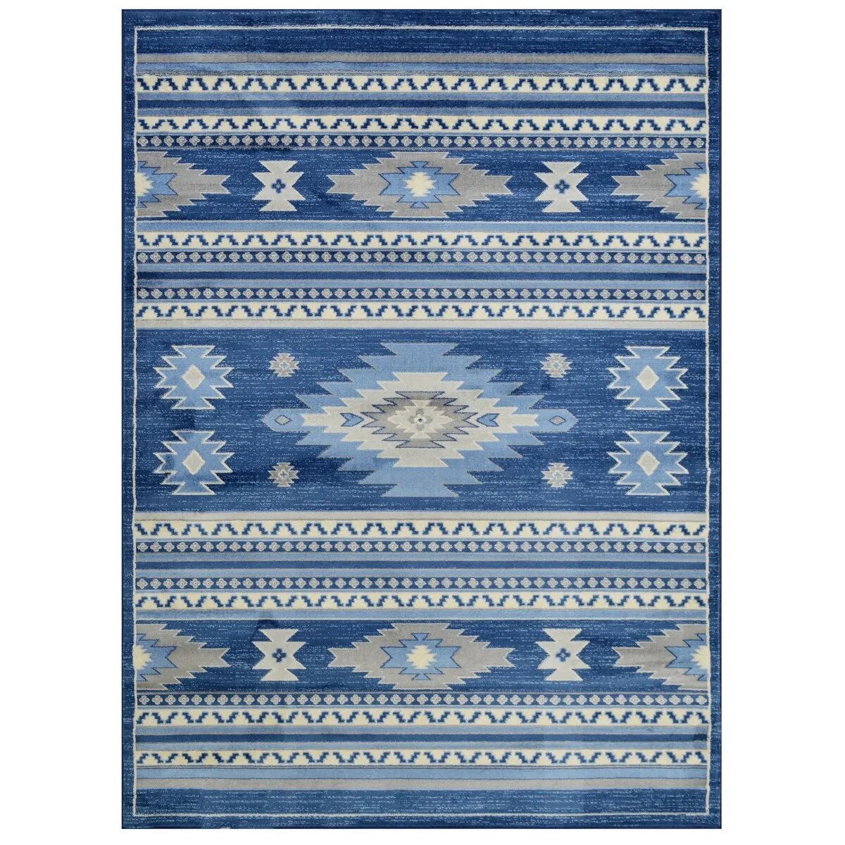 Allstar Tribal Accent Rug with Shamanic Eye design