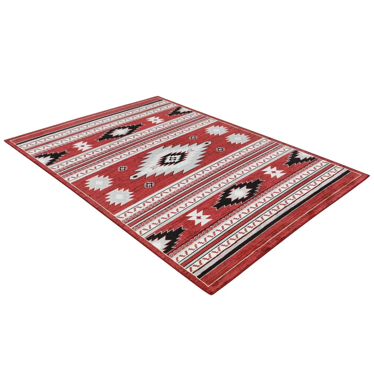 Allstar Tribal Accent Rug with Shamanic Eye design
