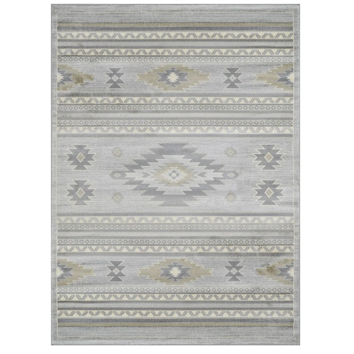 Allstar Tribal Accent Rug with Shamanic Eye design