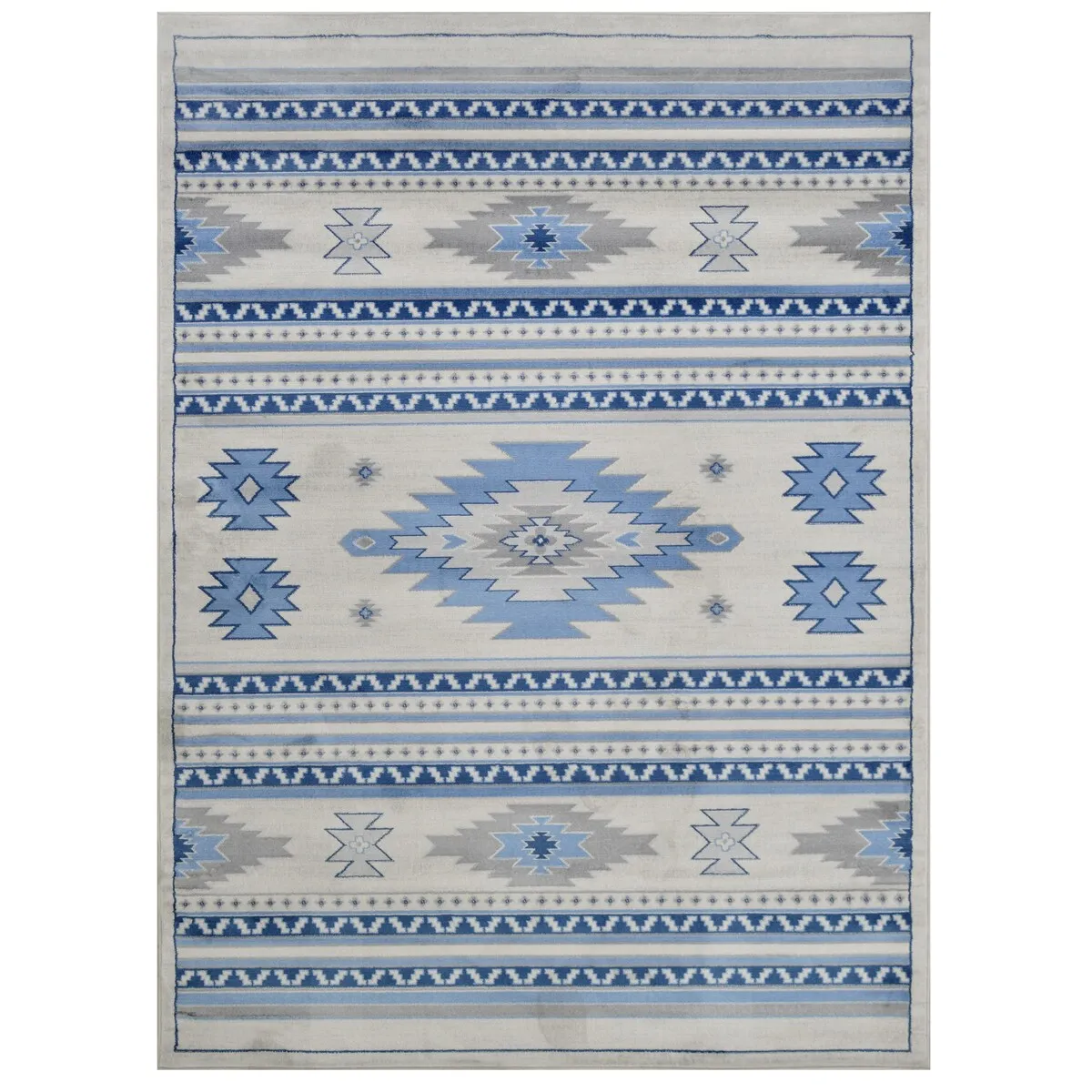 Allstar Tribal Accent Rug with Shamanic Eye design