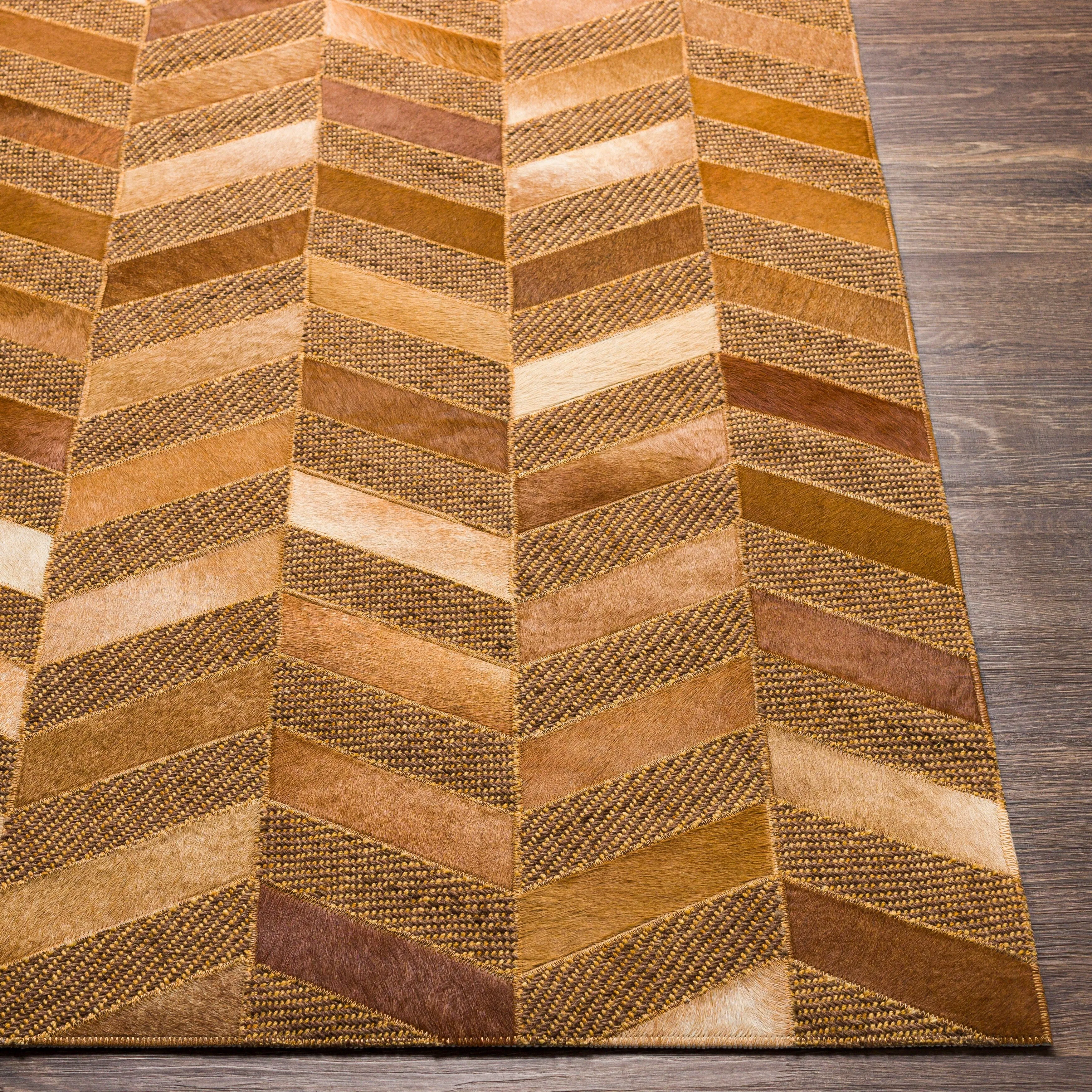 Artistic Weavers Arcangelo Modern Hair-on-hide Leather Area Rug