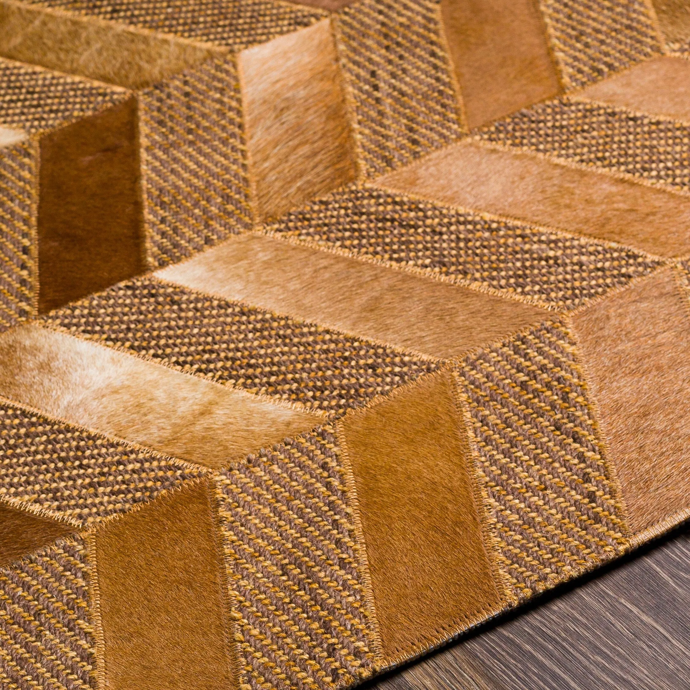 Artistic Weavers Arcangelo Modern Hair-on-hide Leather Area Rug
