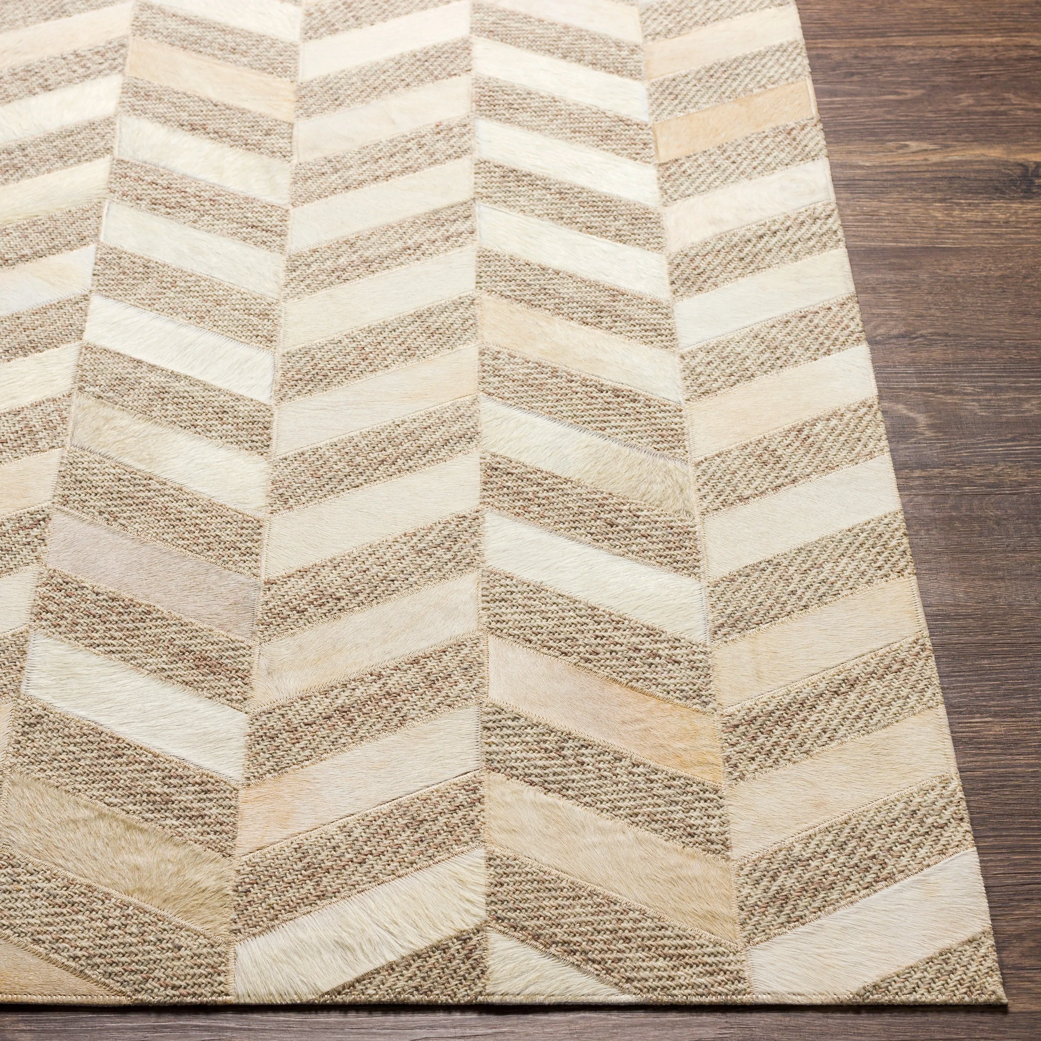 Artistic Weavers Arcangelo Modern Hair-on-hide Leather Area Rug