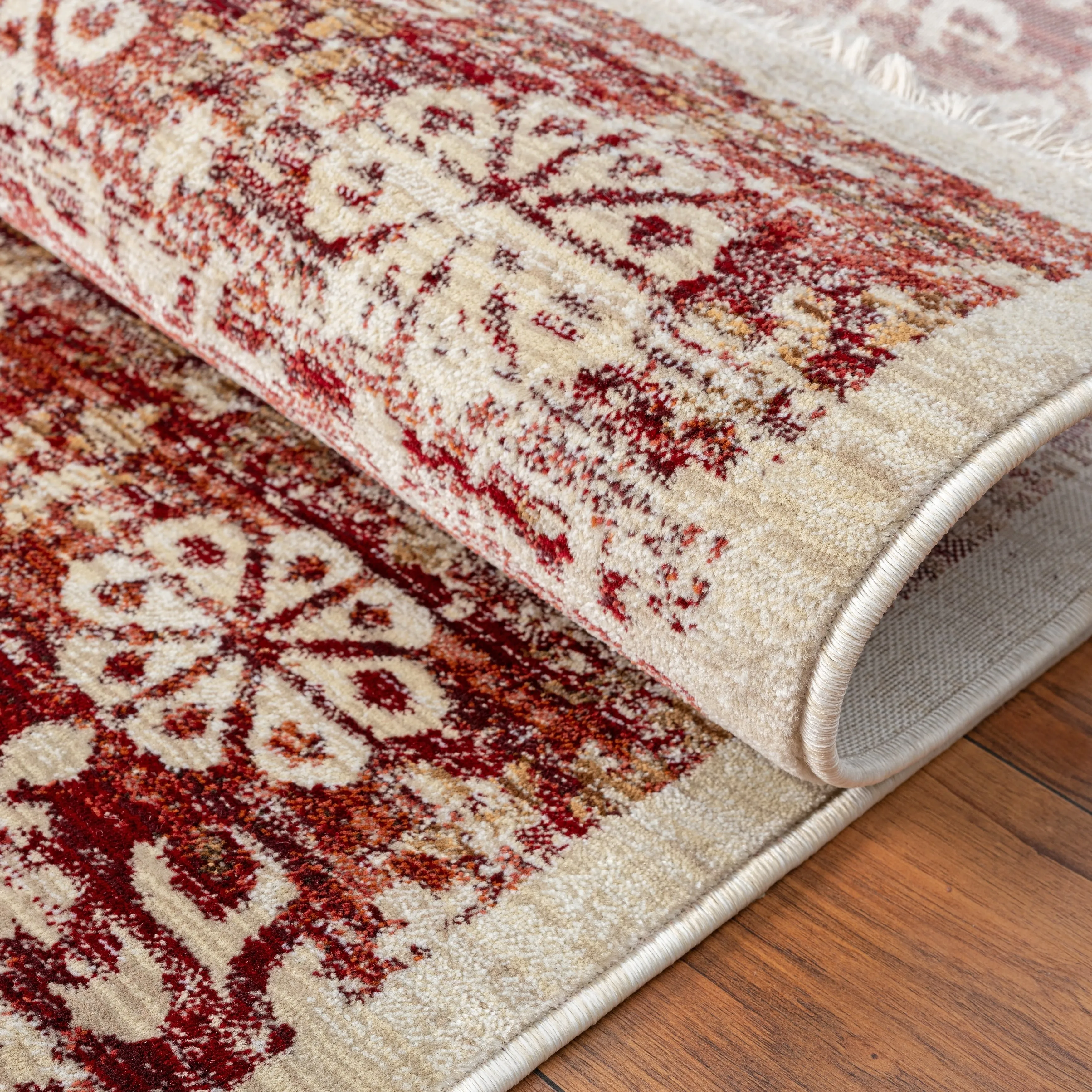 Aurora Transitional Bordered Performance Area Rug
