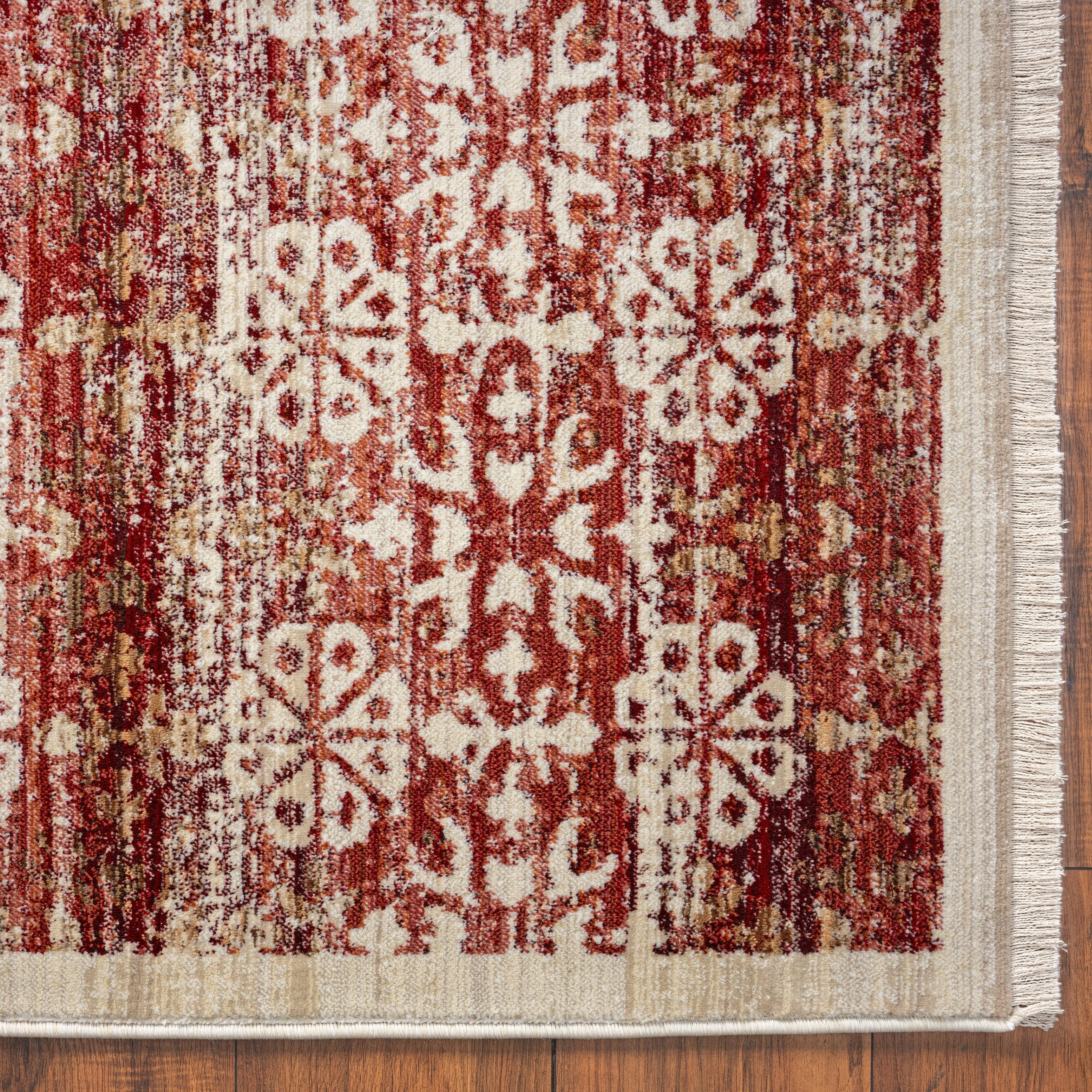 Aurora Transitional Bordered Performance Area Rug