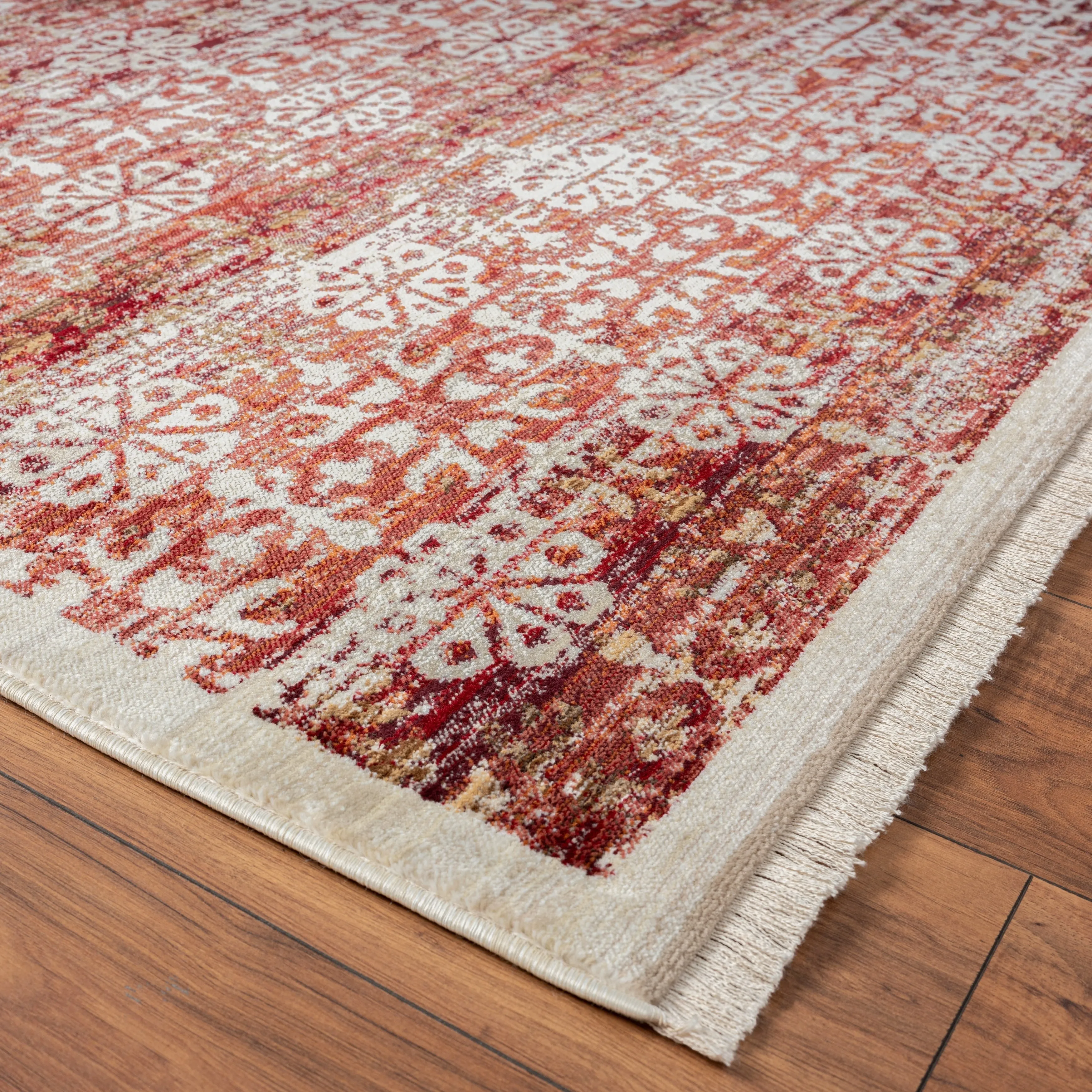 Aurora Transitional Bordered Performance Area Rug