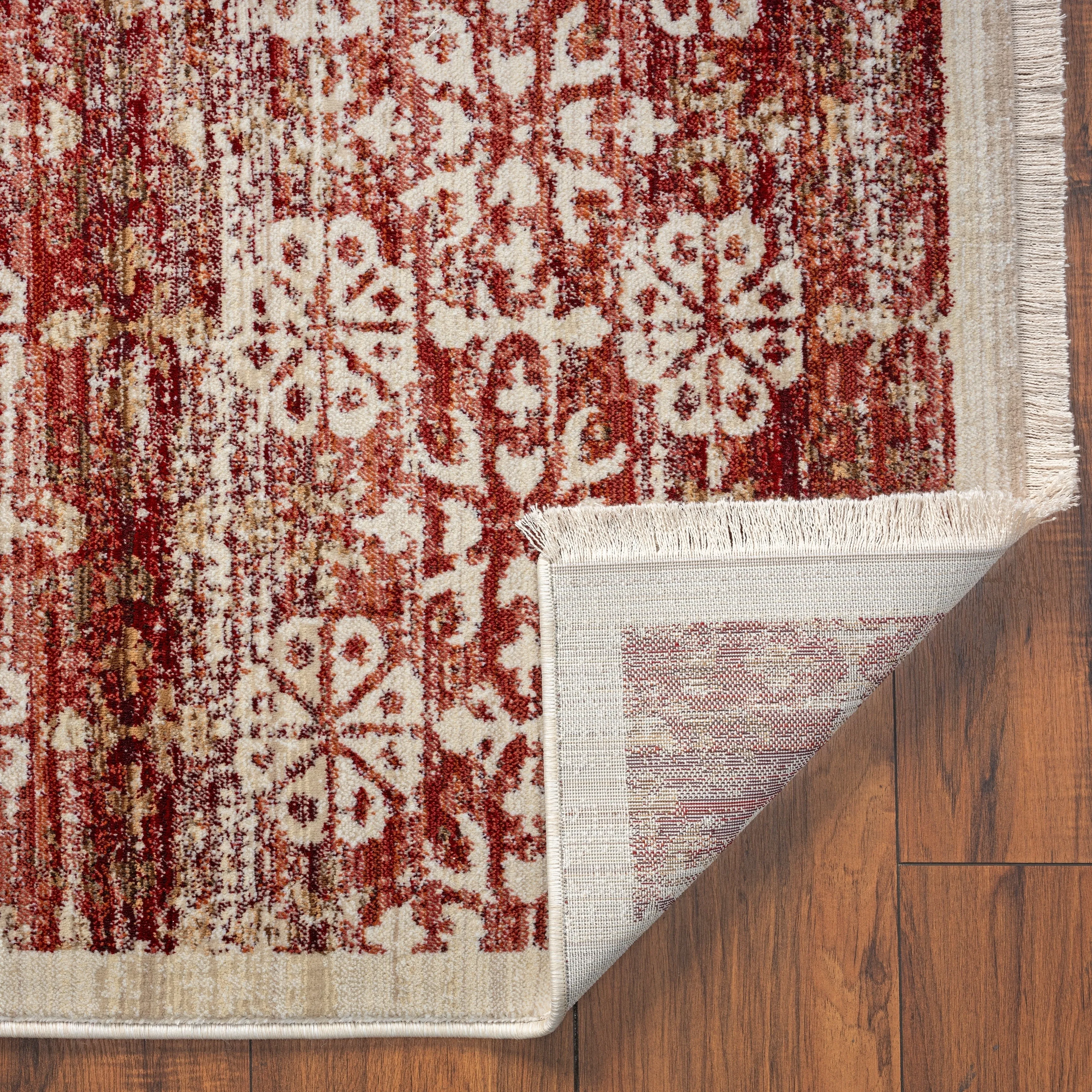 Aurora Transitional Bordered Performance Area Rug