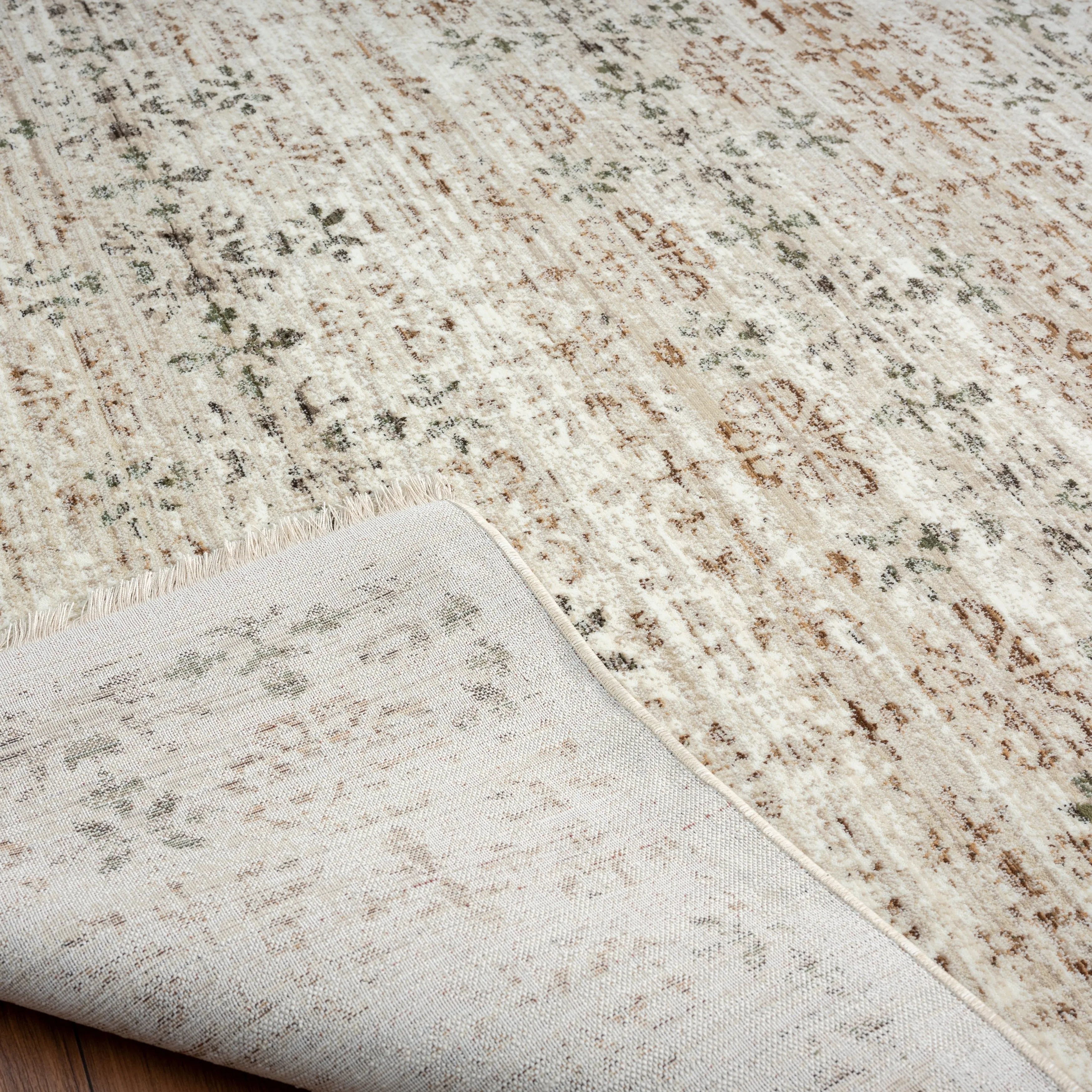 Aurora Transitional Bordered Performance Area Rug