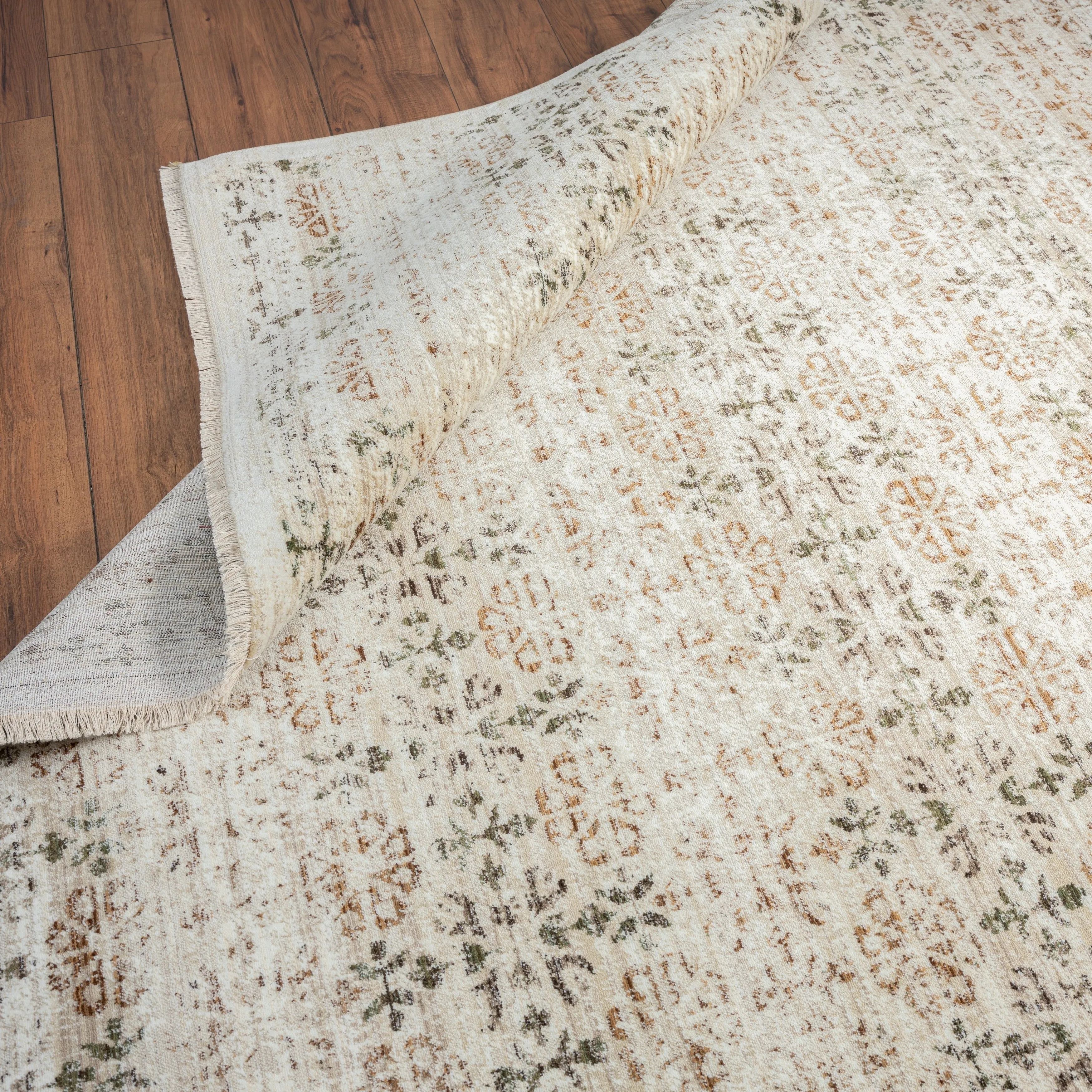Aurora Transitional Bordered Performance Area Rug