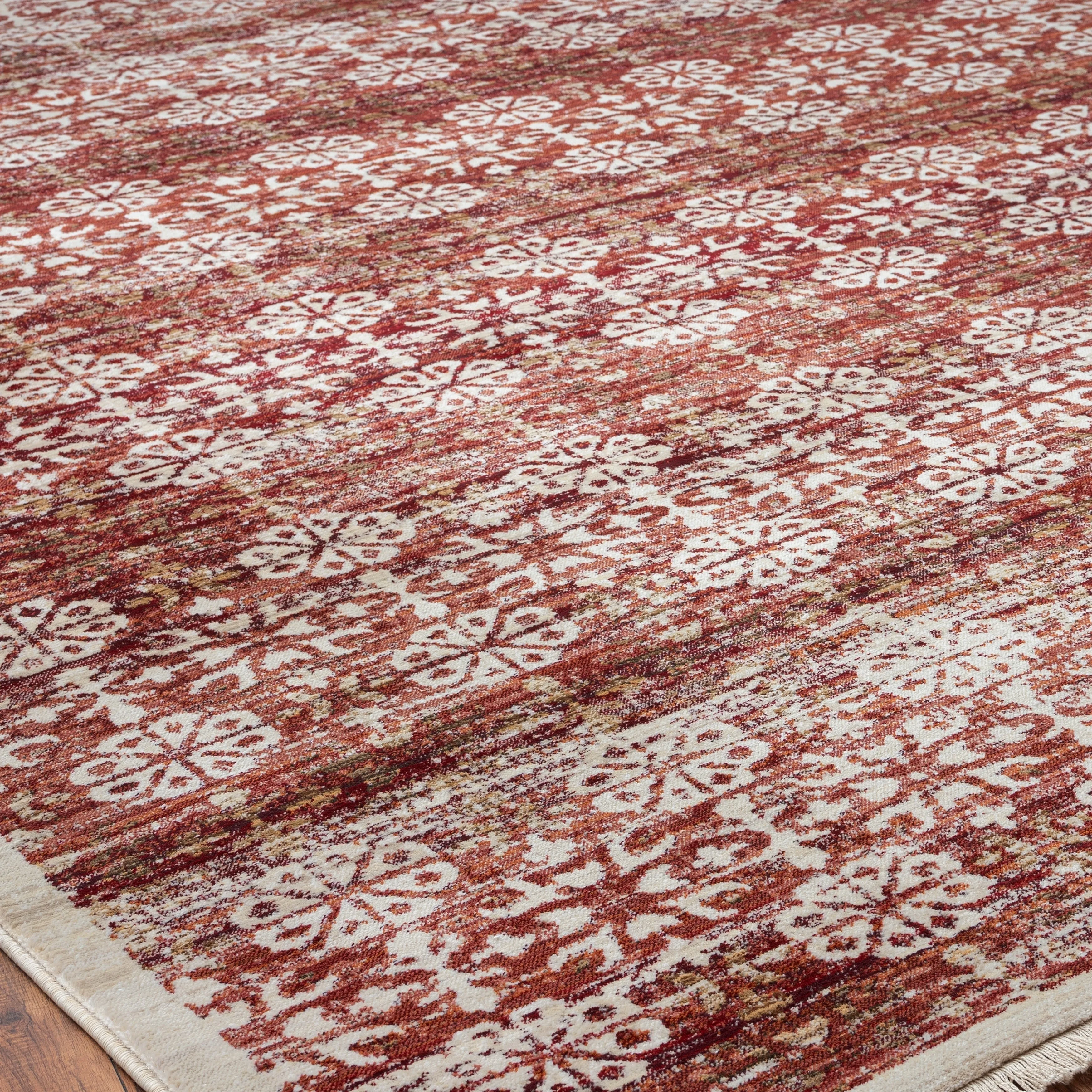 Aurora Transitional Bordered Performance Area Rug
