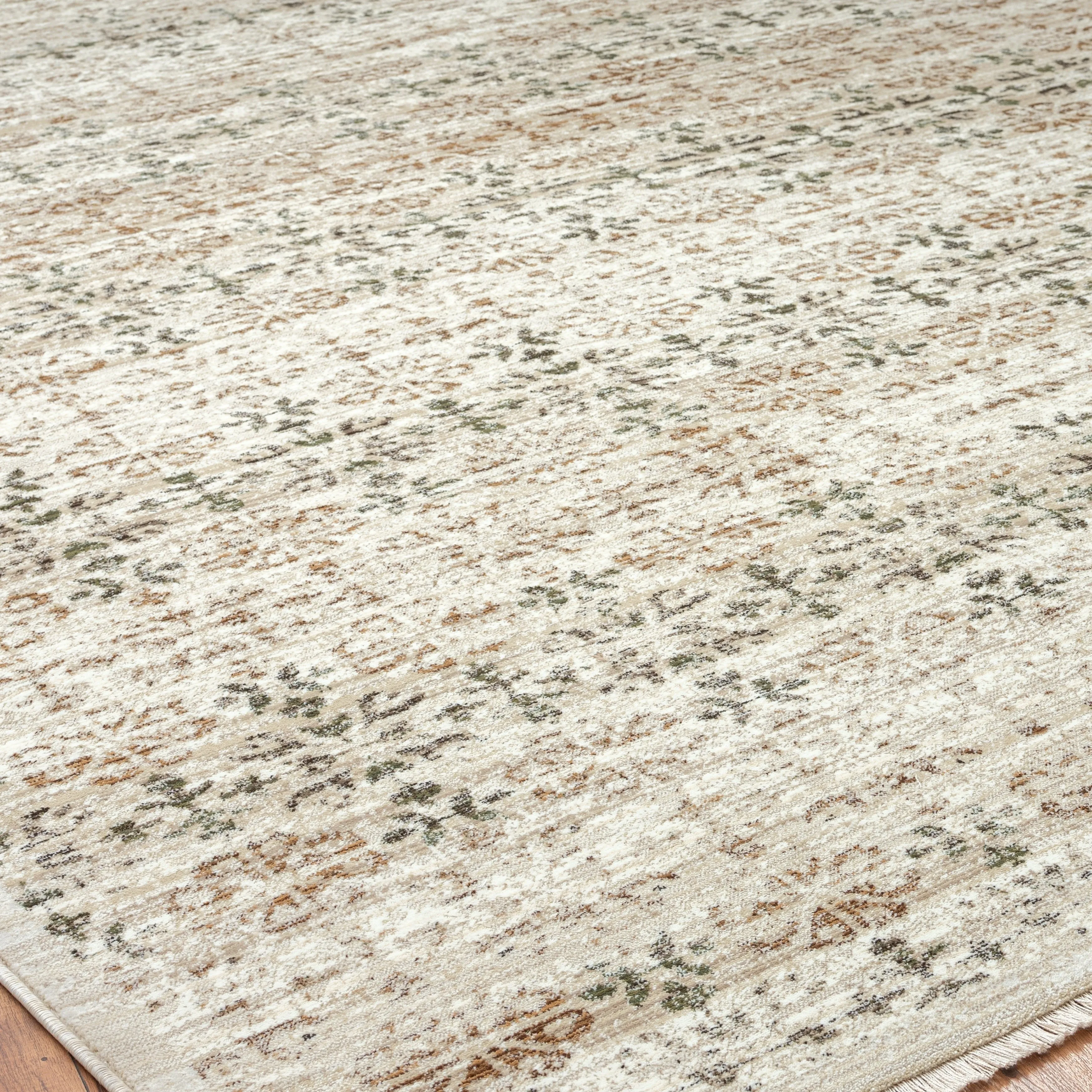 Aurora Transitional Bordered Performance Area Rug
