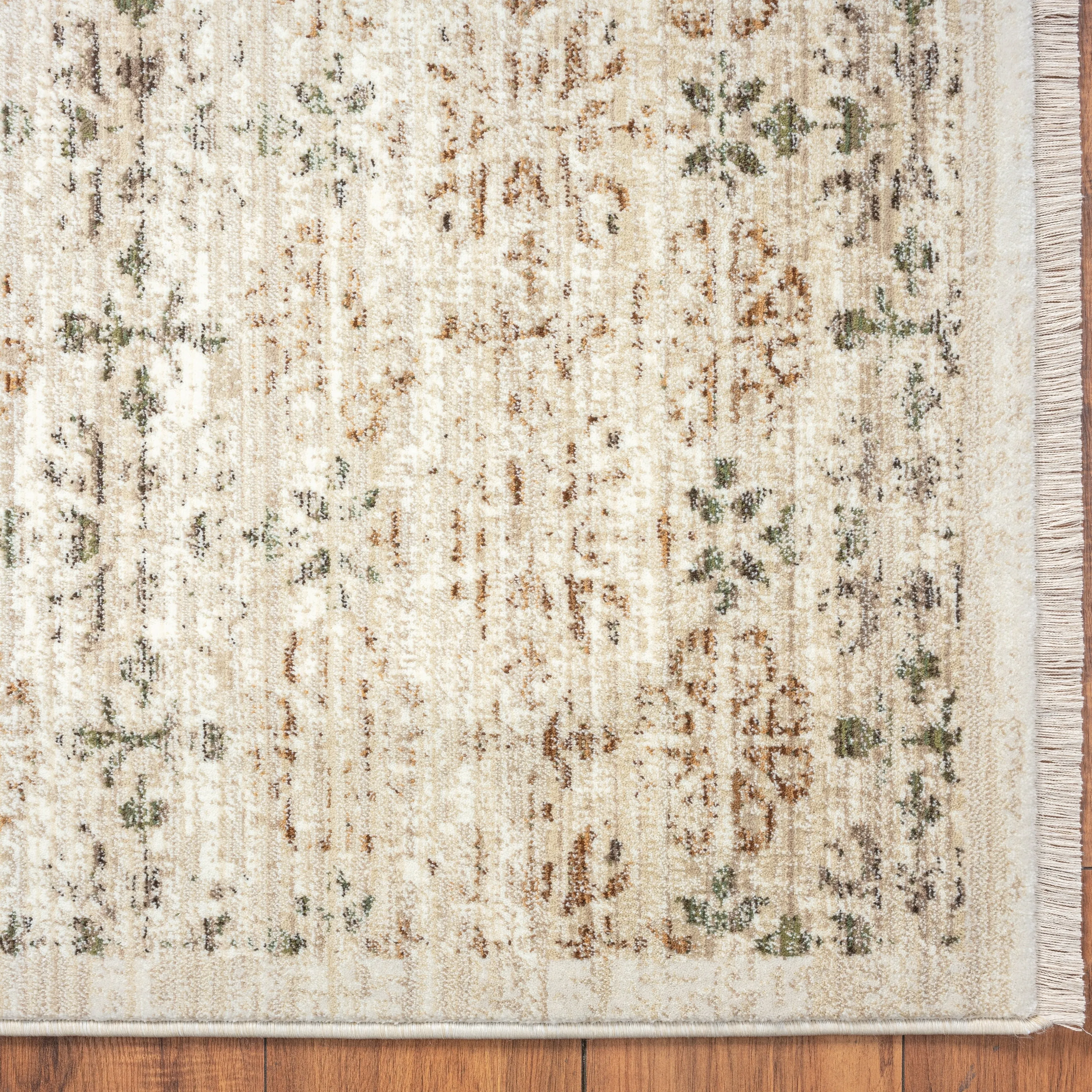 Aurora Transitional Bordered Performance Area Rug