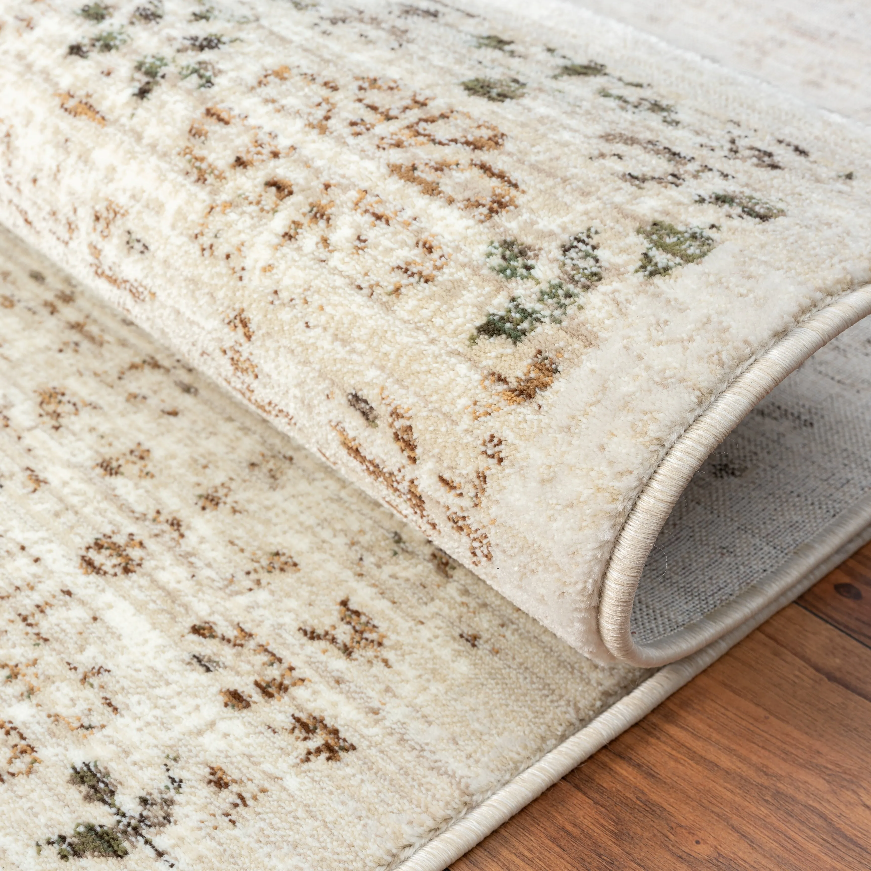 Aurora Transitional Bordered Performance Area Rug