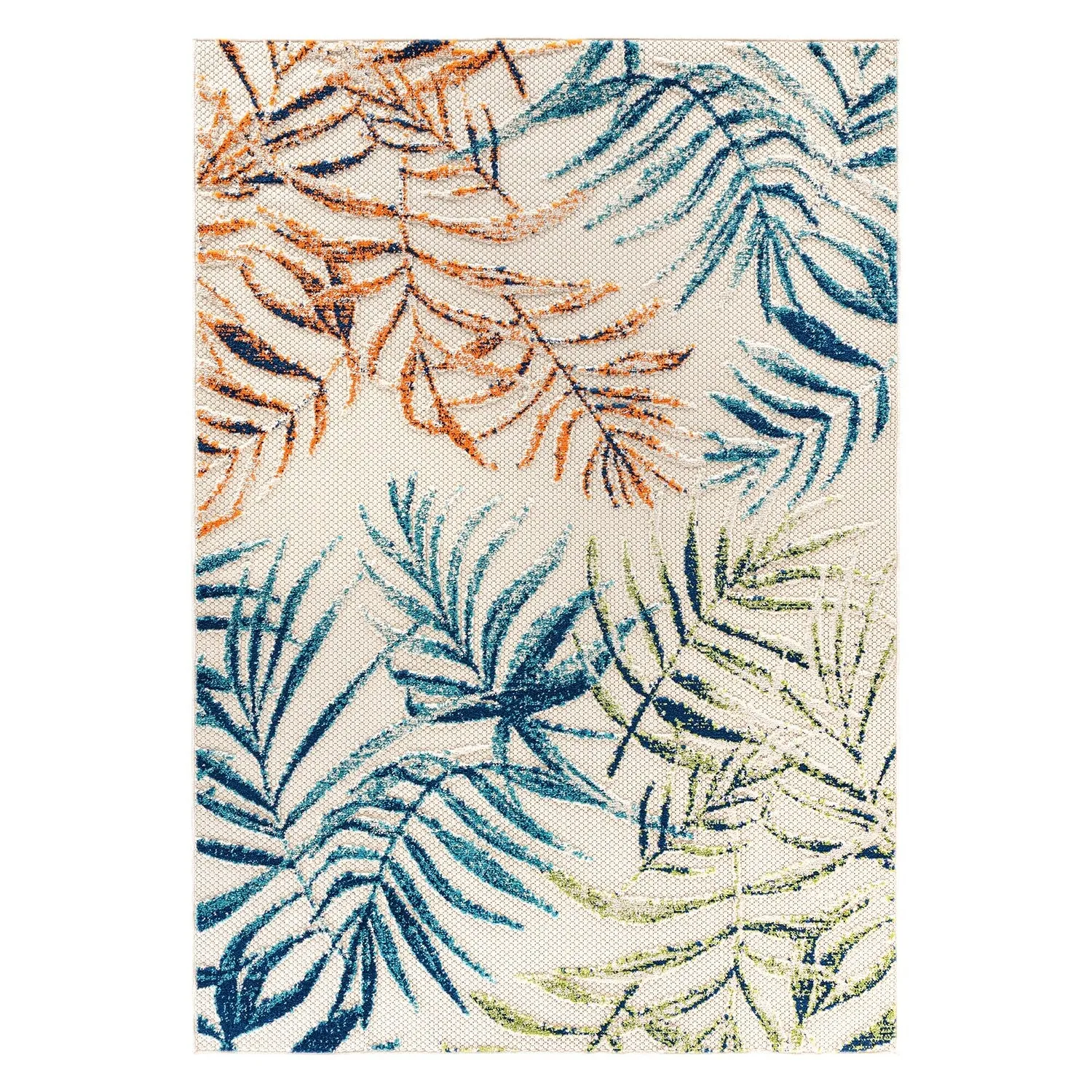 Bahama Palm Frond Floral Indoor/Outdoor Area Rug