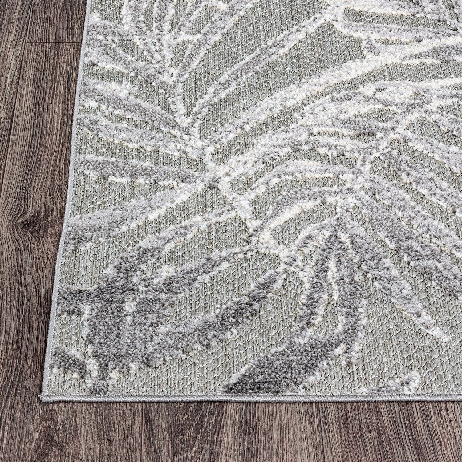 Bahama Palm Frond Floral Indoor/Outdoor Area Rug