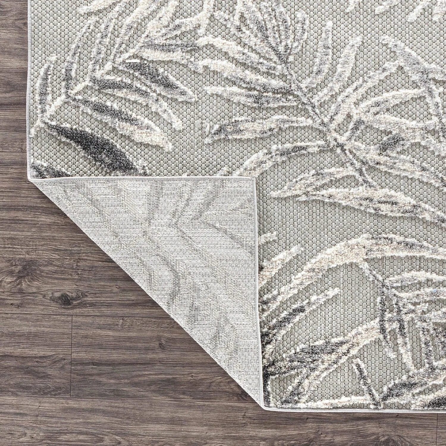 Bahama Palm Frond Floral Indoor/Outdoor Area Rug