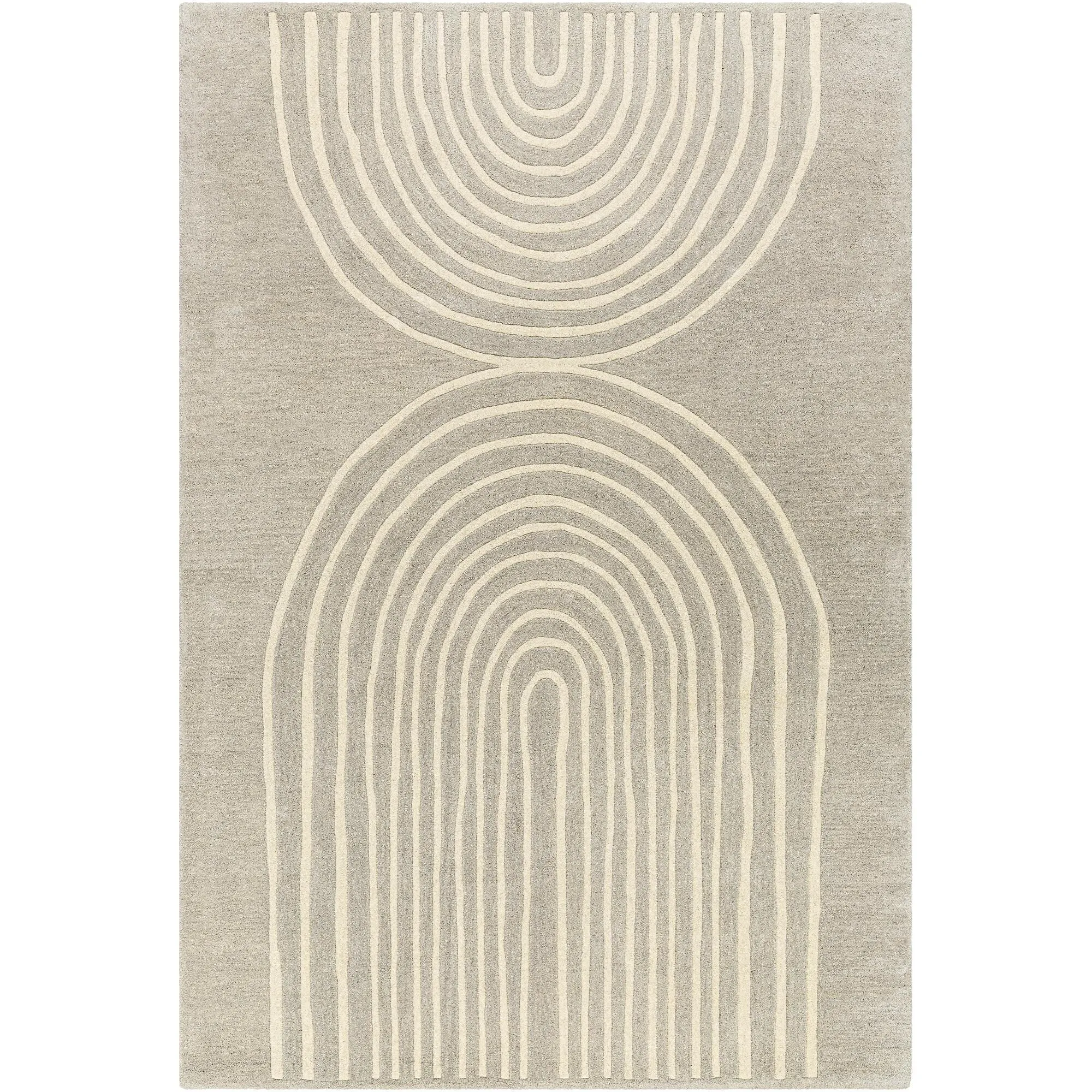 Banastre Handmade Arched Stripes Wool Area Rug