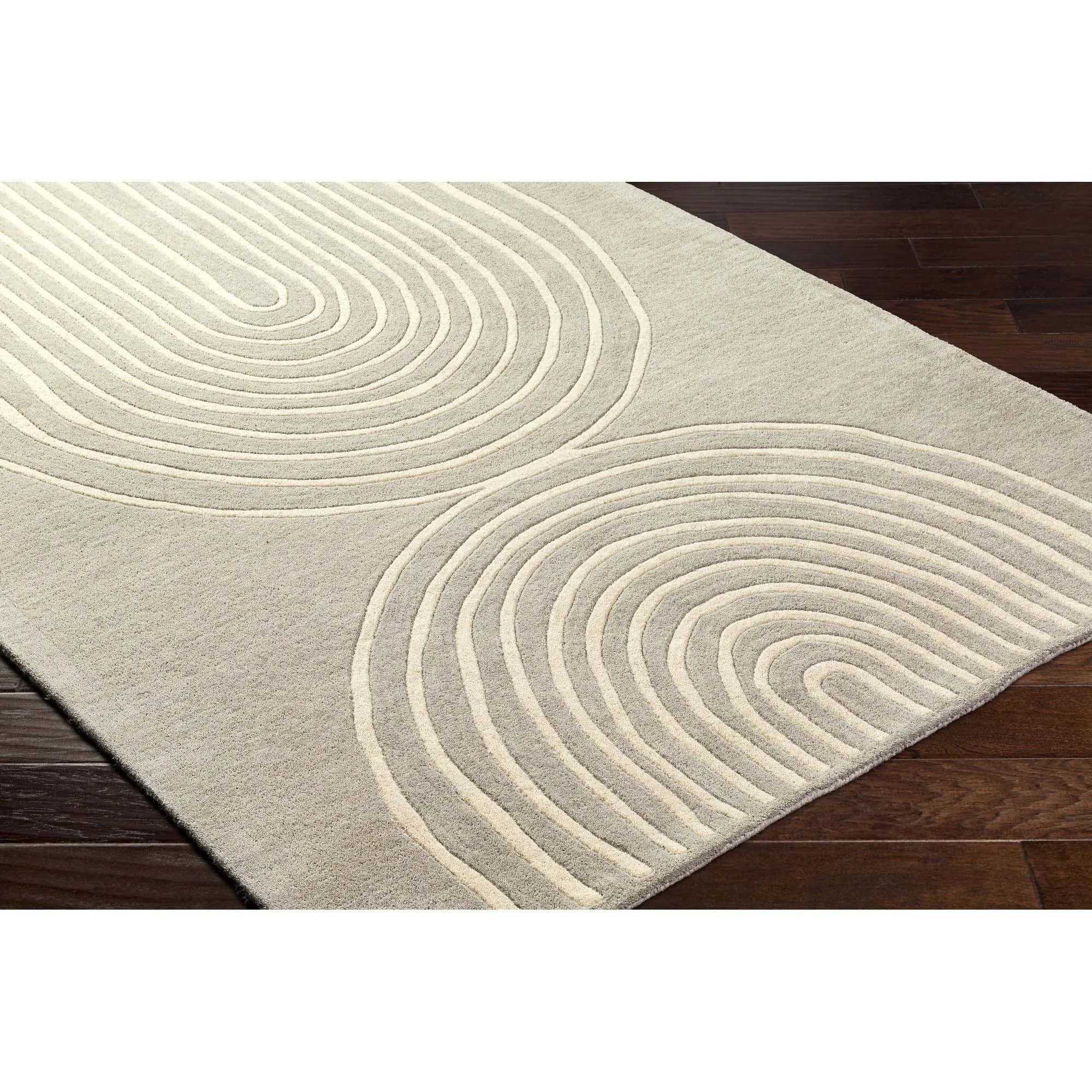 Banastre Handmade Arched Stripes Wool Area Rug
