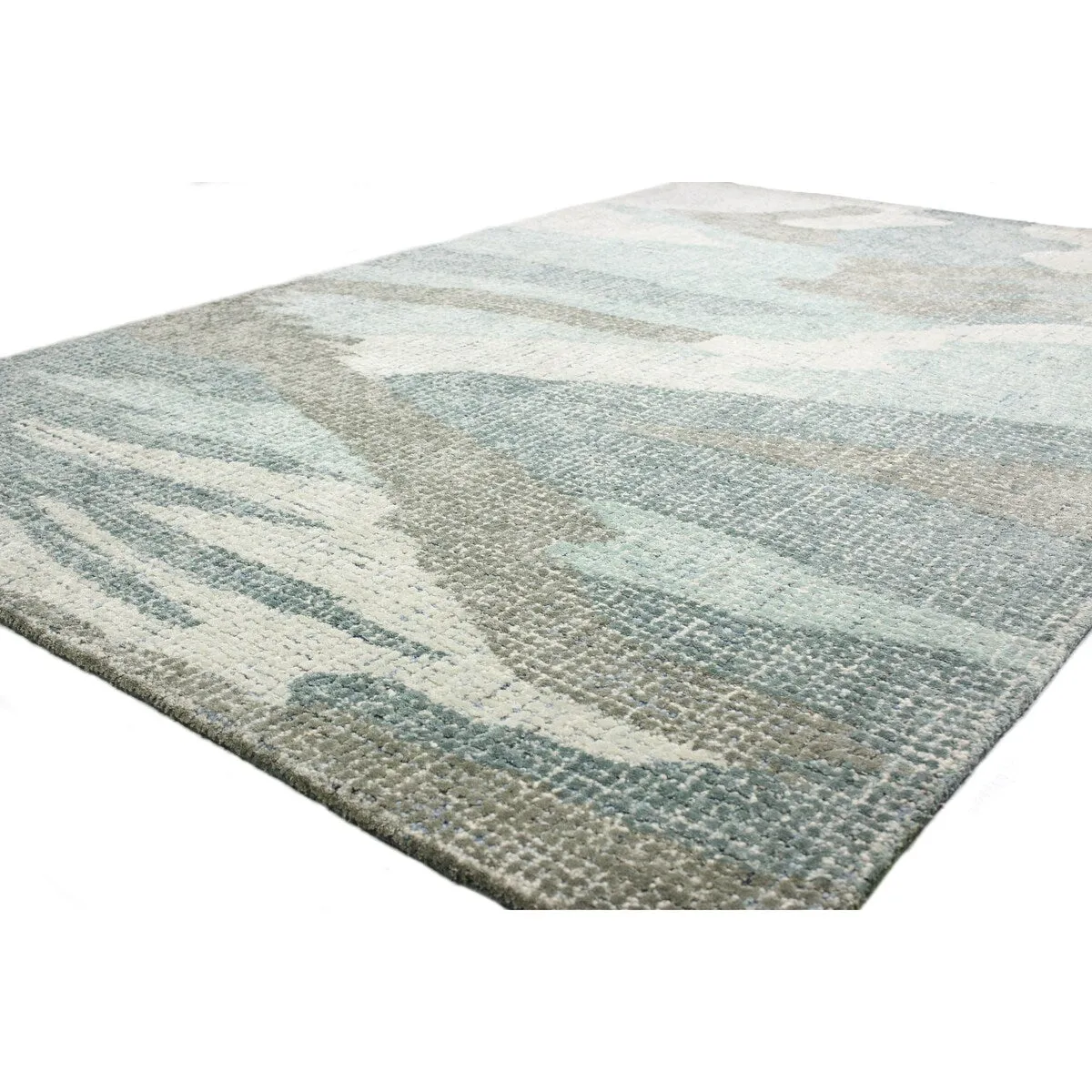 Bashian Laban Aqua Contemporary Area Rug