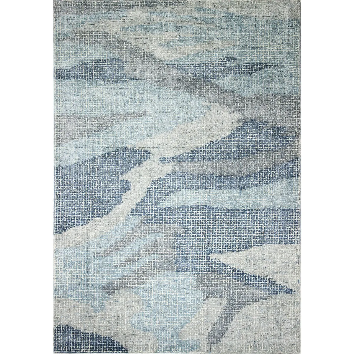 Bashian Laban Aqua Contemporary Area Rug