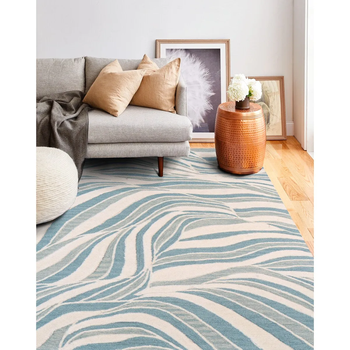 Bashian Nolita Iv/Teal Transitional Area Rug