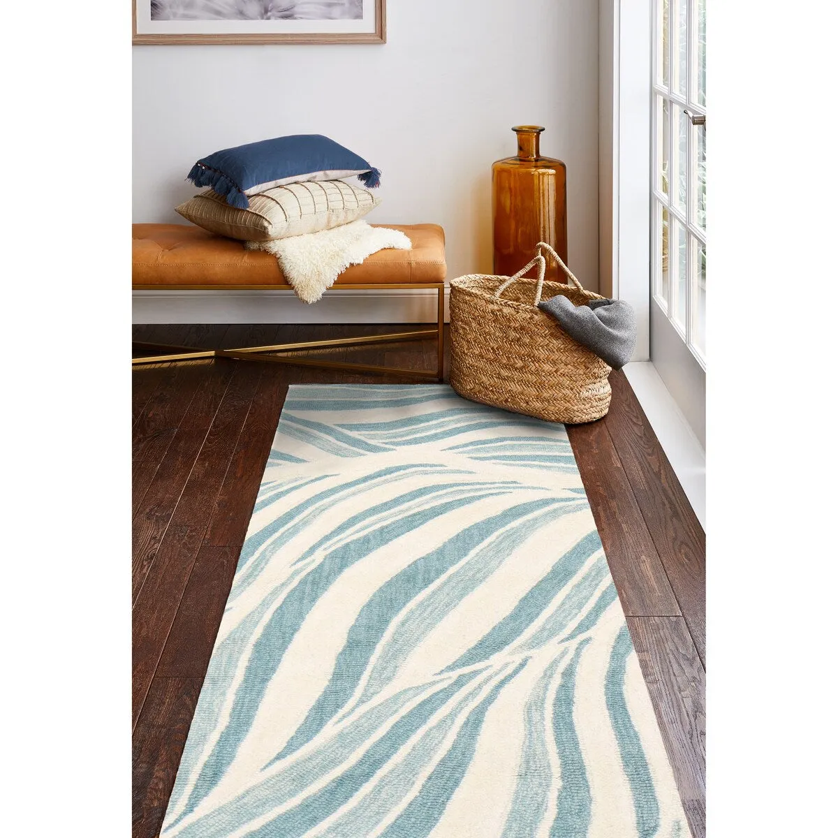 Bashian Nolita Iv/Teal Transitional Area Rug
