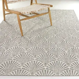 Beniston Art Deco Scalloped Indoor/Outdoor Area Rug