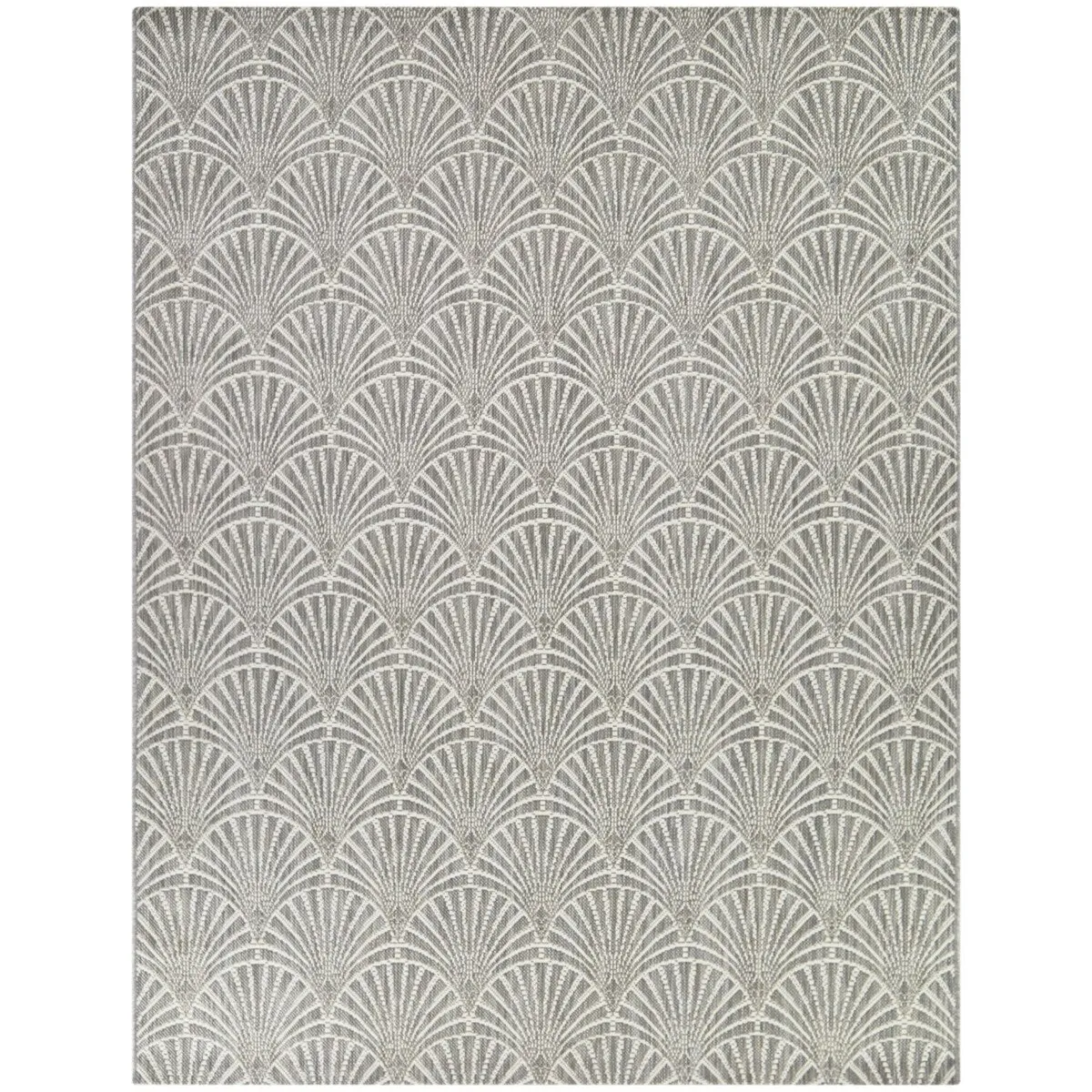 Beniston Art Deco Scalloped Indoor/Outdoor Area Rug