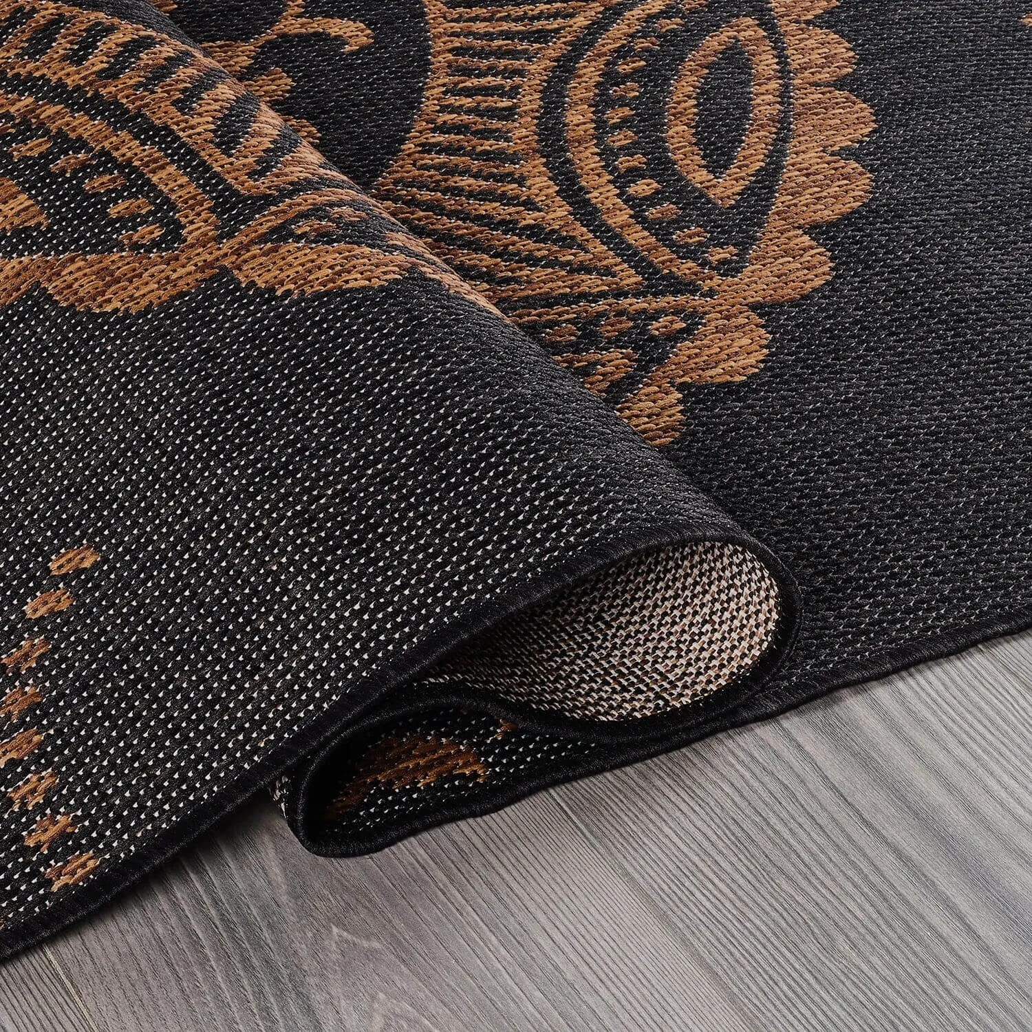 Beverly Rug Blue Medallion Indoor Outdoor Rug. Outside Carpet for Patio. Deck. Porch
