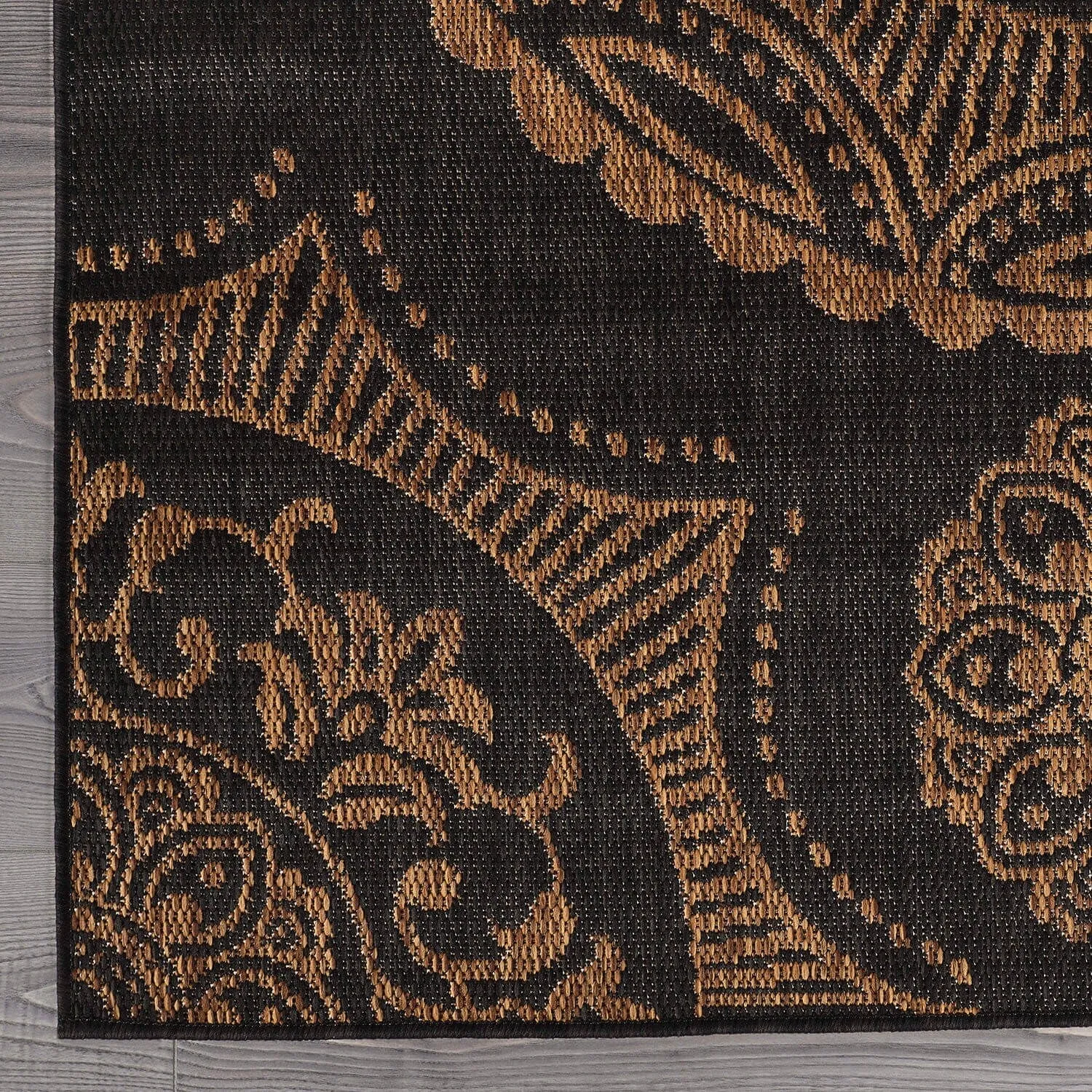 Beverly Rug Blue Medallion Indoor Outdoor Rug. Outside Carpet for Patio. Deck. Porch
